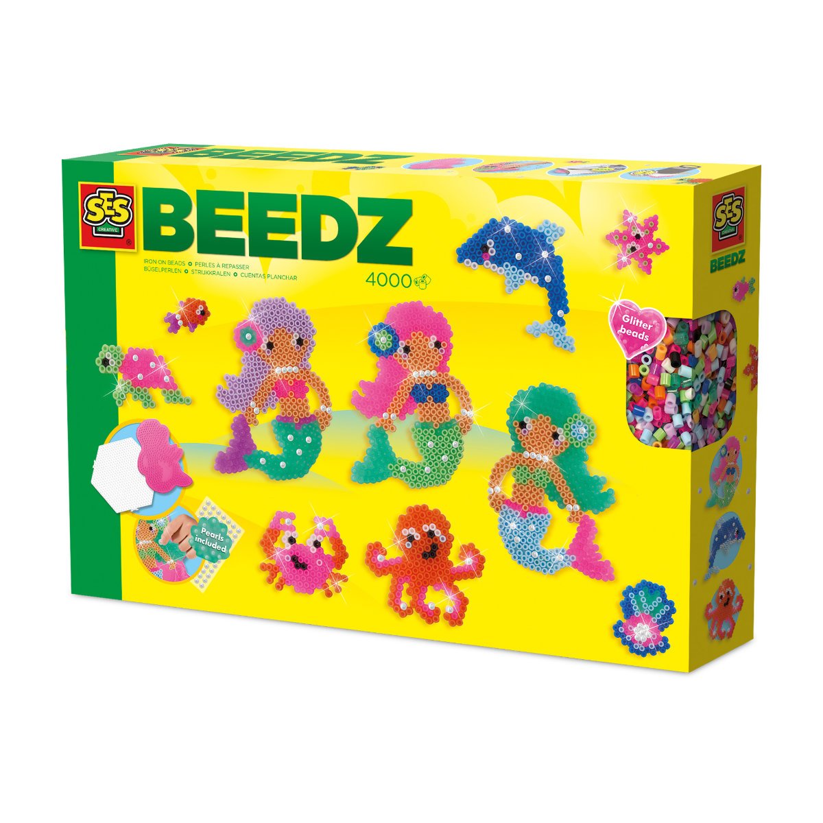 SES Creative Iron On Beads Art Craft Activity Set - Mermaids & Ocean Creatures
