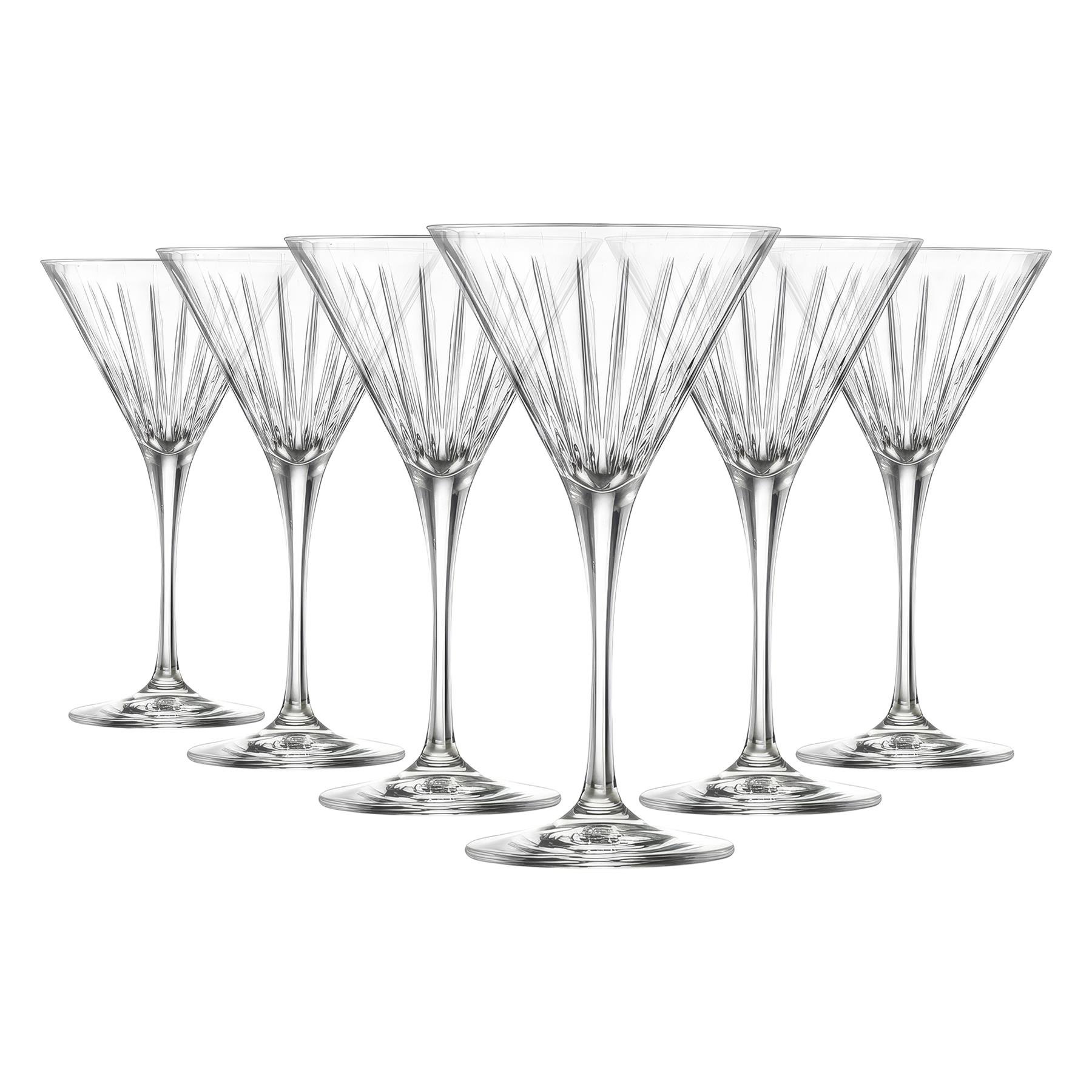 RCR Timeless Crystal Martini Glasses 210ml - Pack of 6