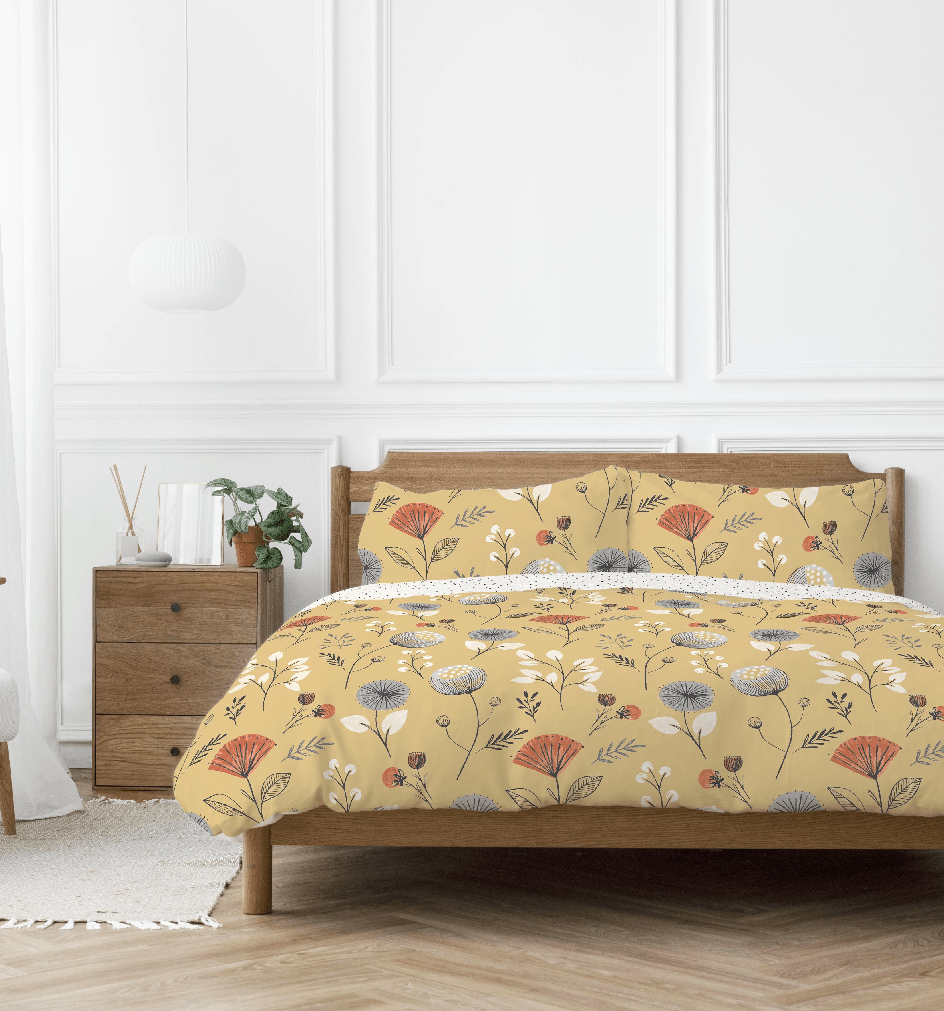 Copenhagen Home Olia Reversible Duvet Set - King - Ochre