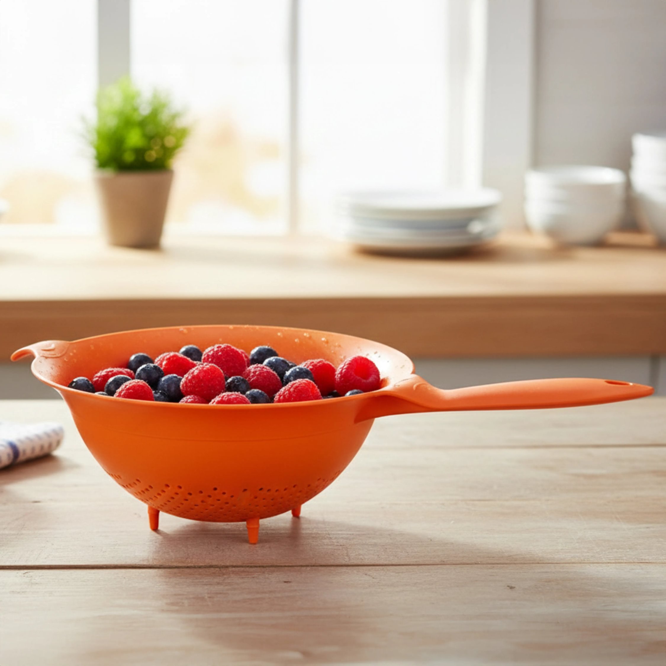 Orsina Elon Large Colander with Handle – Orange