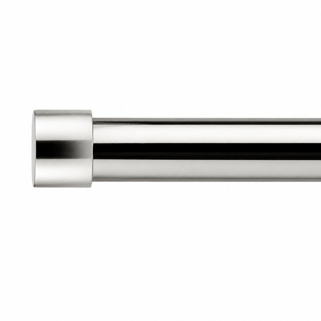 New Edge Blinds 16-19mm Silver Stud Eyelet Curtain Pole - 160cm - 300cm