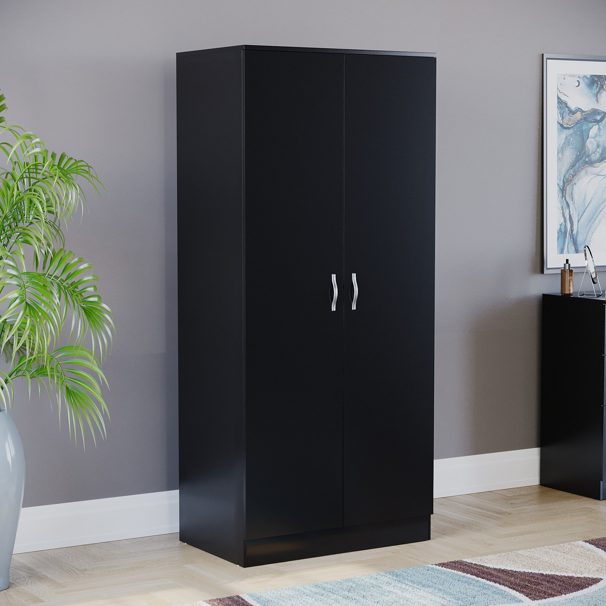 Vida Designs Riano 2 Door Wardrobe - Black