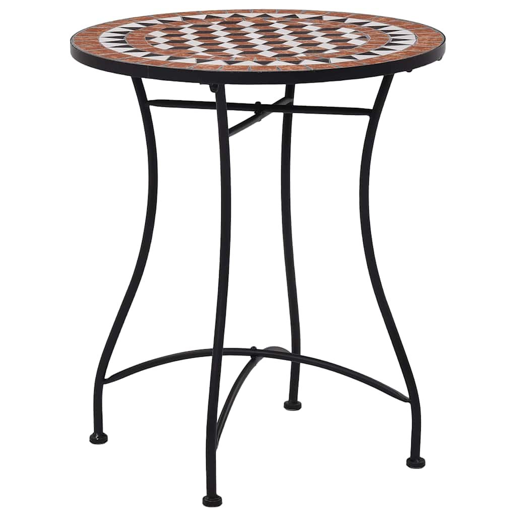 Walplus Ceramic Mosaic Bistro Table - Brown - 60 cm