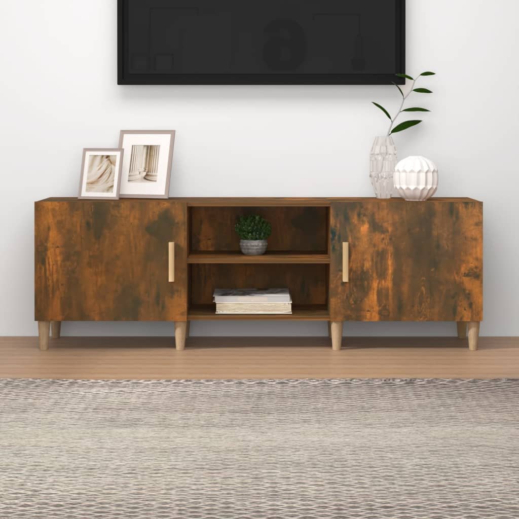 Walplus Solid Oak TV Cabinet - Dark Oak - 150 x 30 x 50 cm