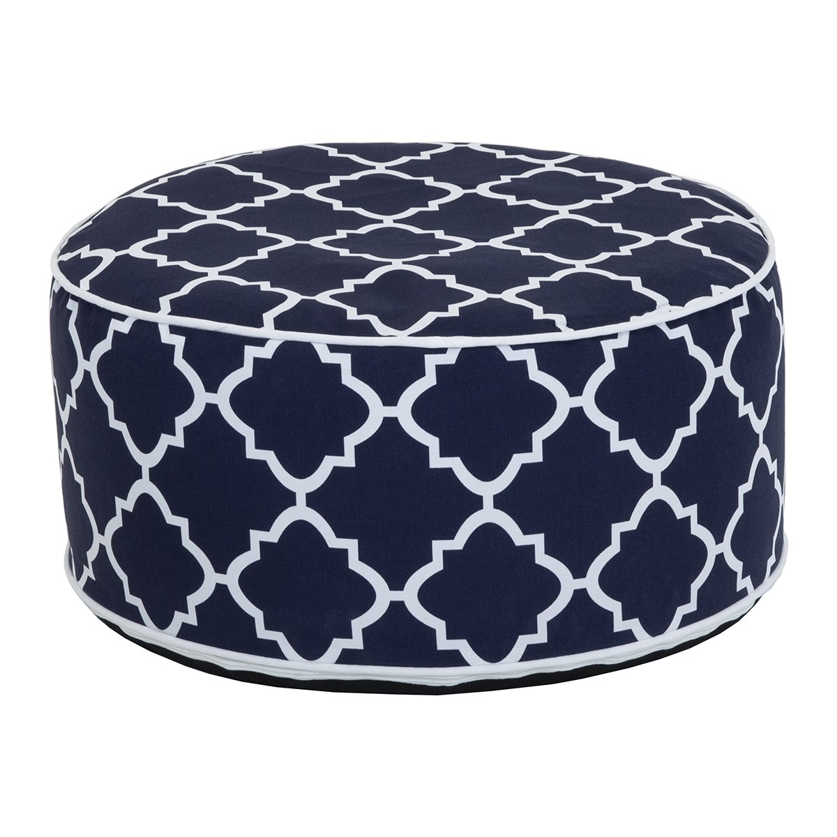 Charles Bentley Indoor Outdoor Inflatable Foot Stool Pouffe Bean Bag - Navy