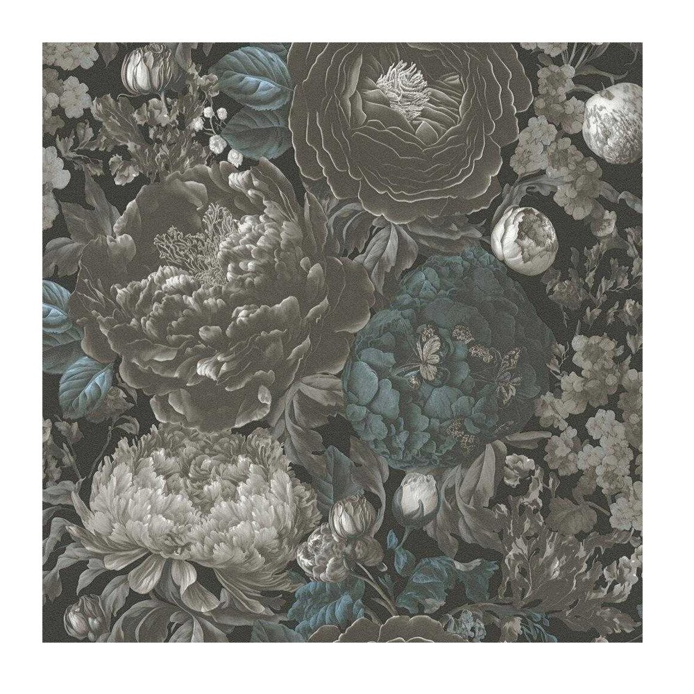 AS Creation Michalsky Large Floral Non-Woven Wallpaper - Grey