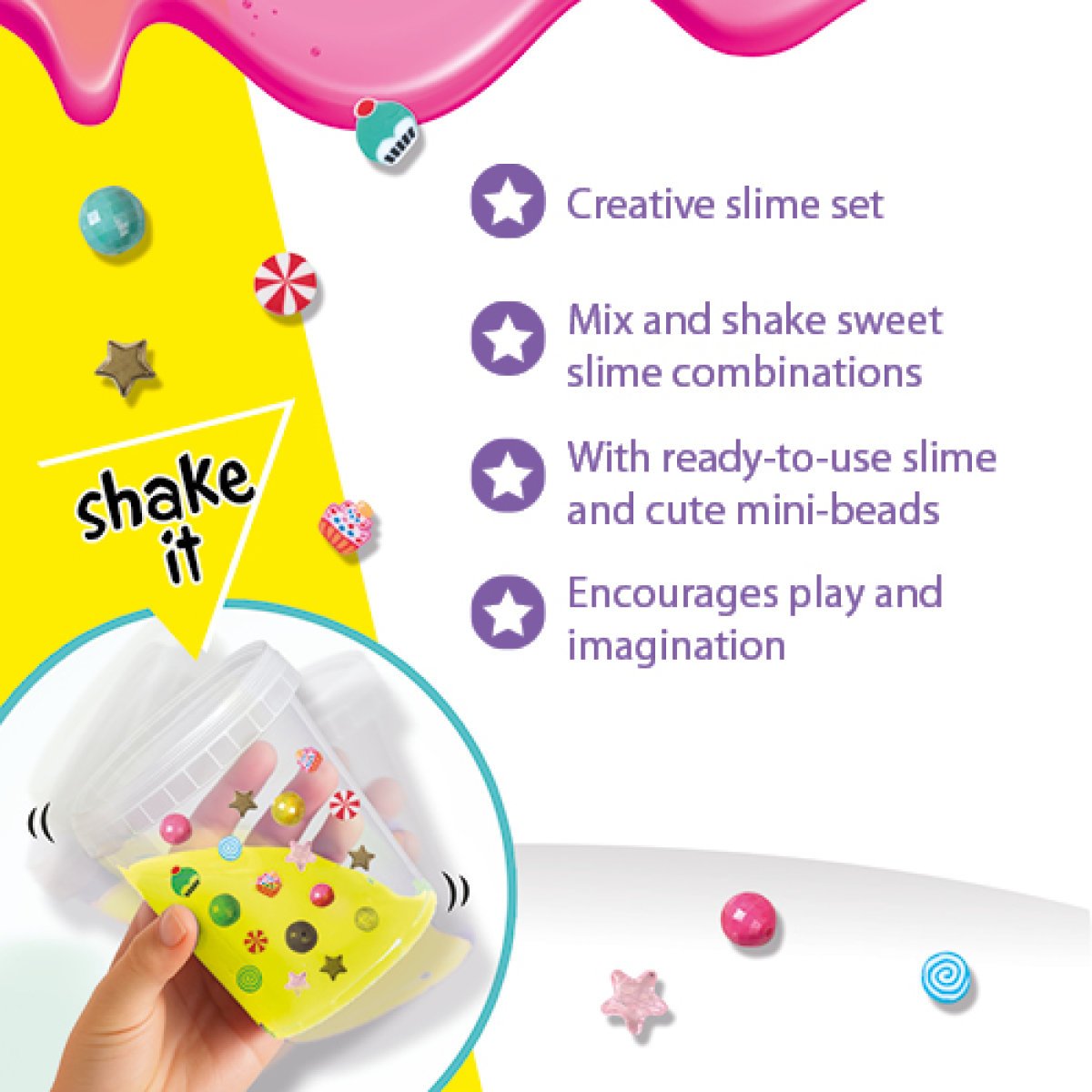 SES Creative Shake-a-Slime Sensory Set - Candy Shop - 200g