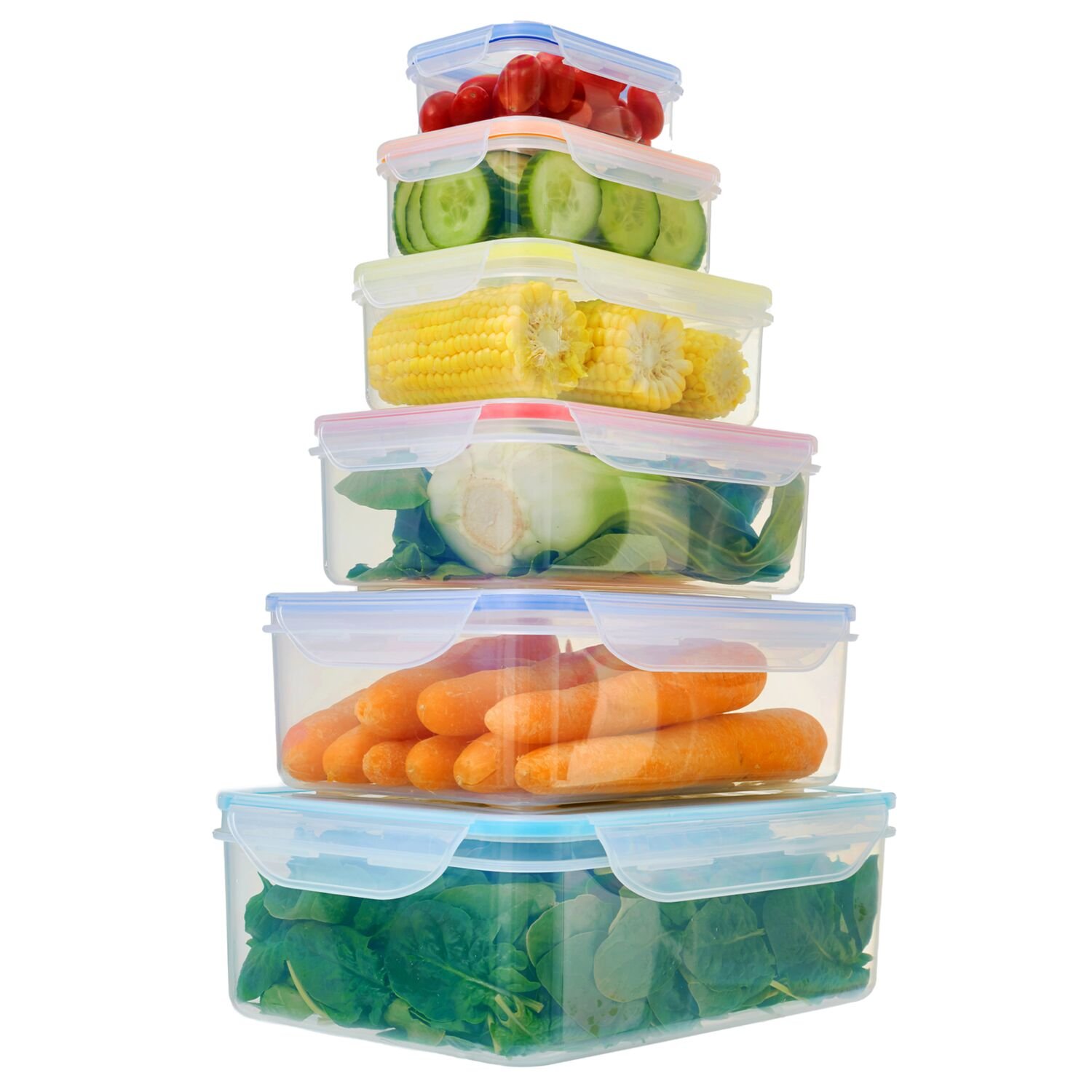 Orsina Herrela 6 Piece Rectangular Food Containers with Airtight Lids