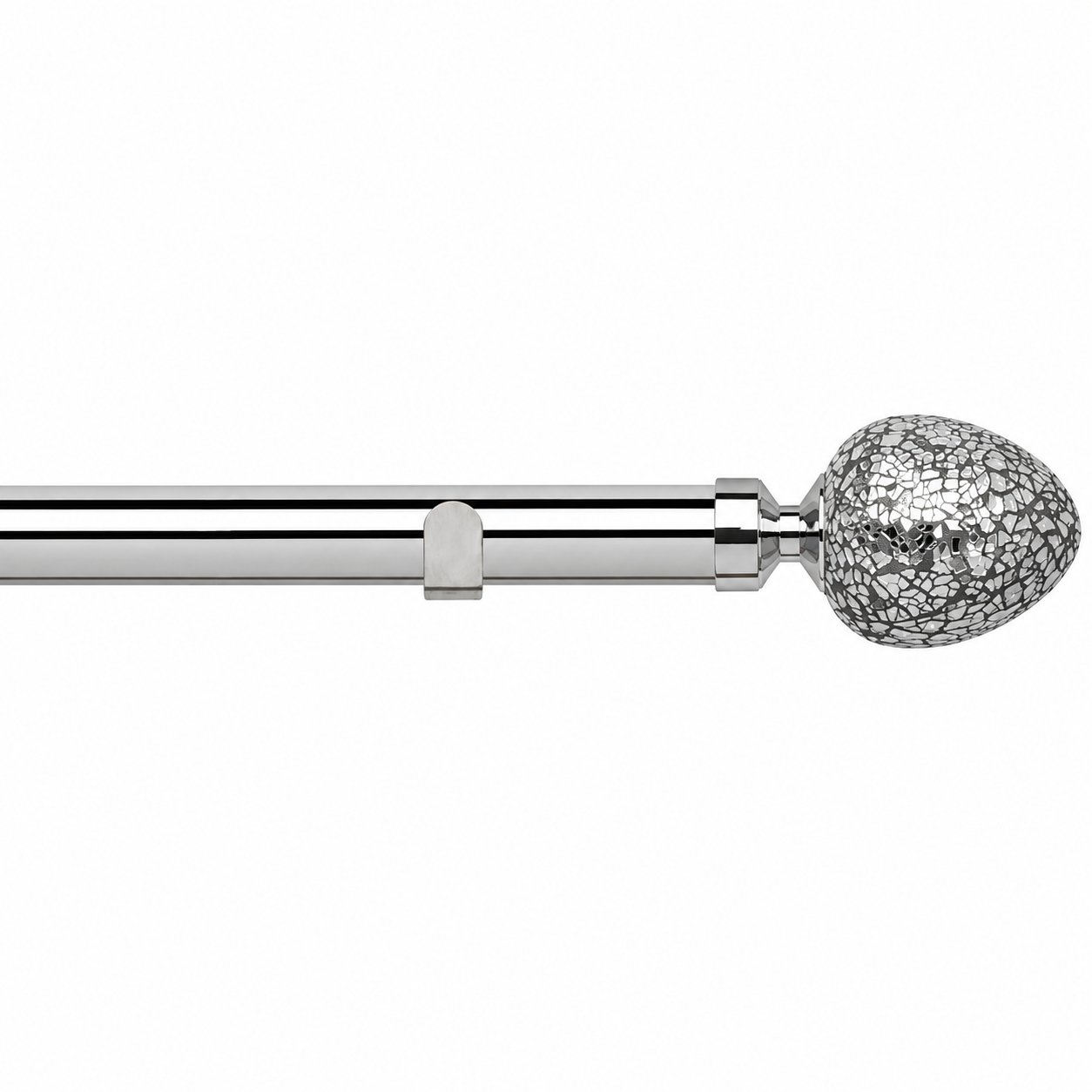 New Edge Blinds 28mm Chrome Alexia Fixed Eyelet Curtain Pole - 290cm