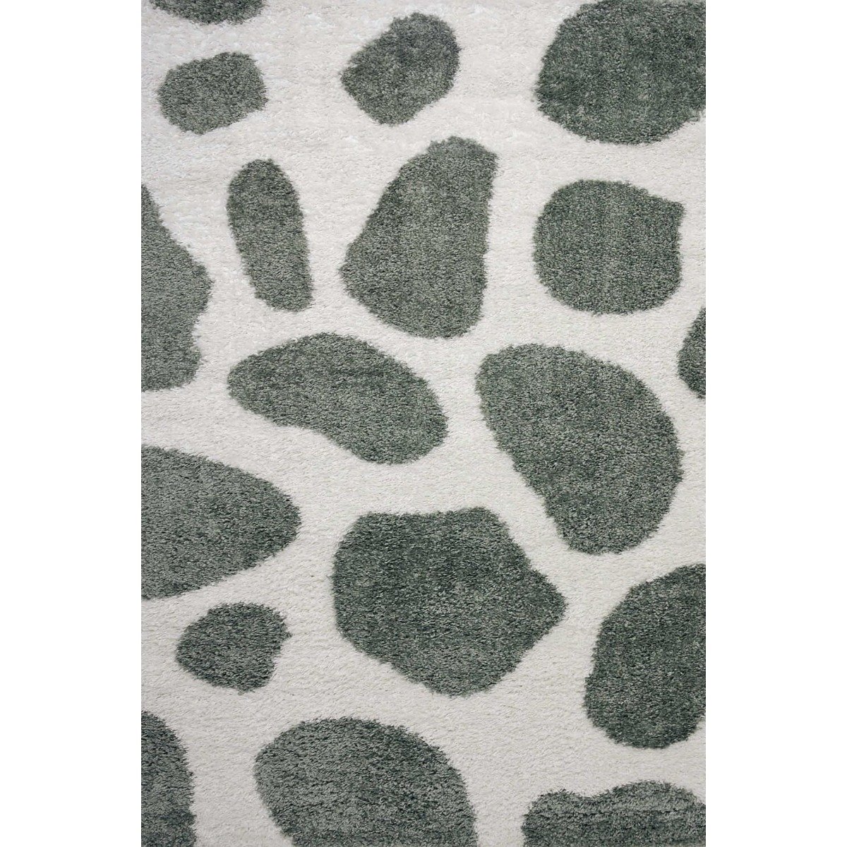 The Rugs Green Moodi Pebble Shaggy Rug - 80 x 150cm