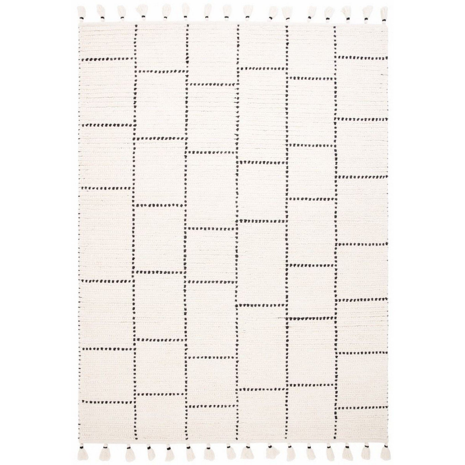 Mega Flooring White Kilim Geometric Rug - 160 x 230cm
