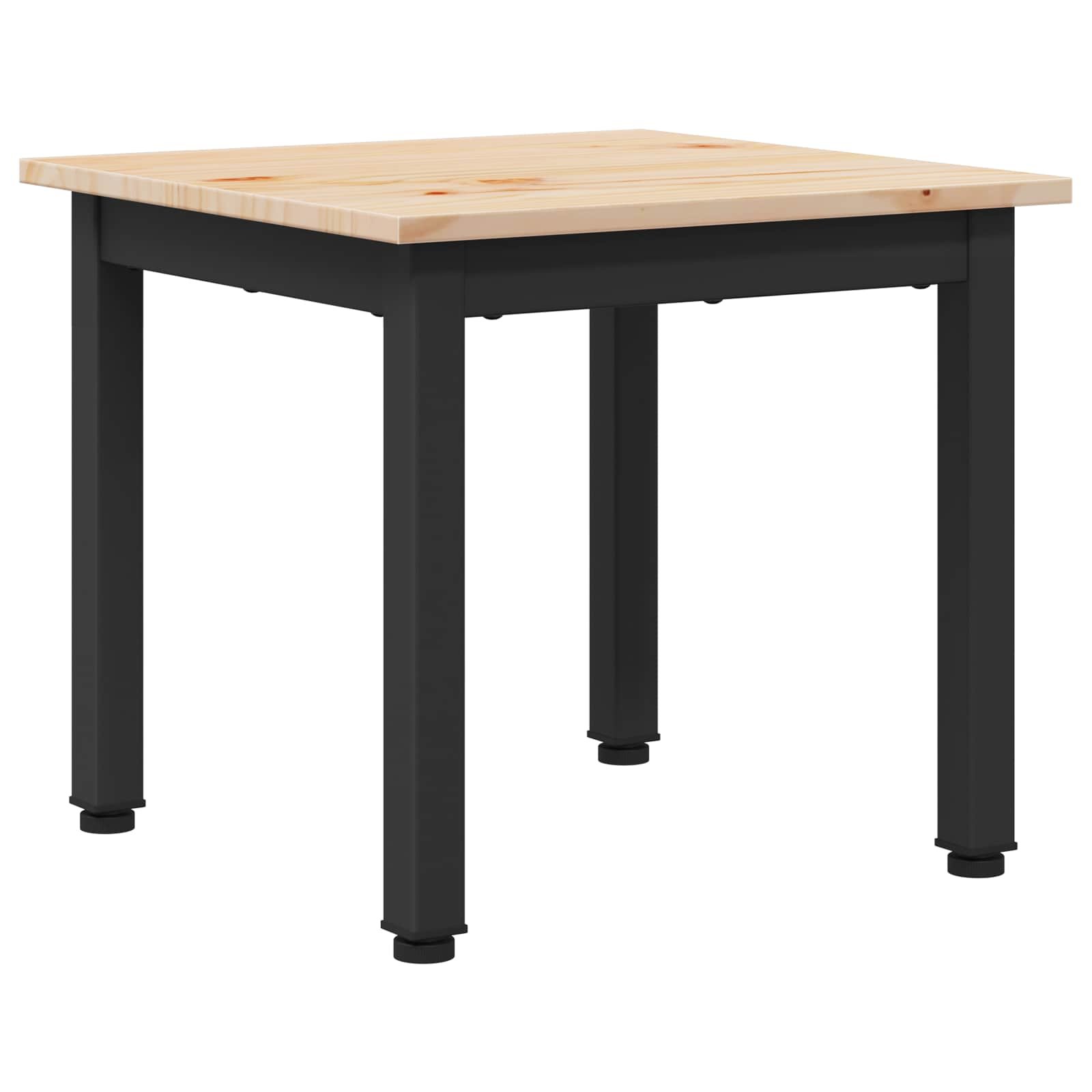Walplus Solid Pine Wood Coffee Table - Natural - 40 x 40 x 36 cm