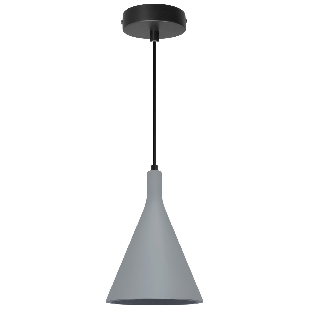 Energy Light Bulbs Funnel Ceramic Ceiling Pendant Light - Grey
