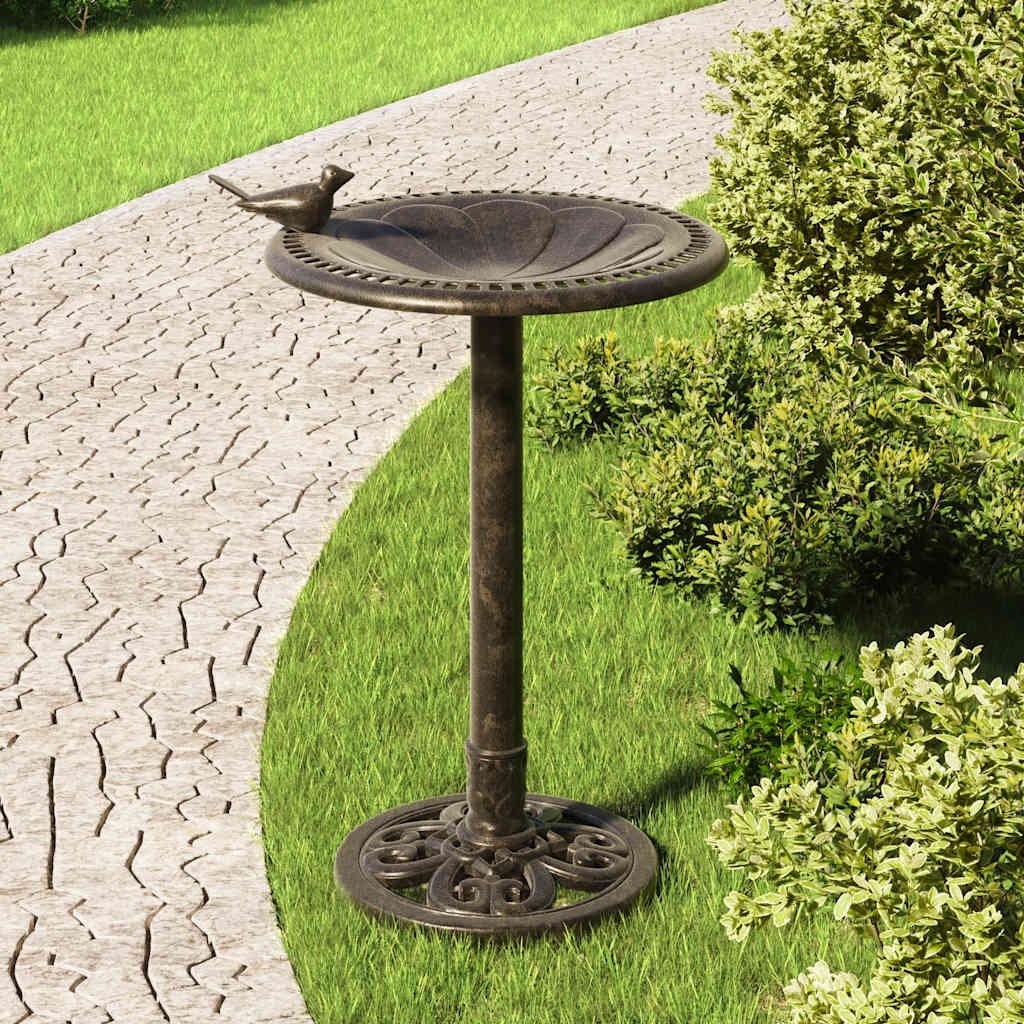 Walplus Plastic Garden Bird Bath - Bronze - 50 x 76 cm