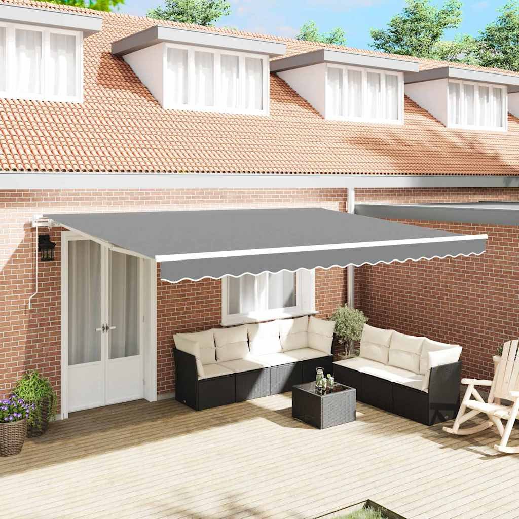 Walplus Manual Aluminium Awning Frame - White - 400 x 300 x 165 cm