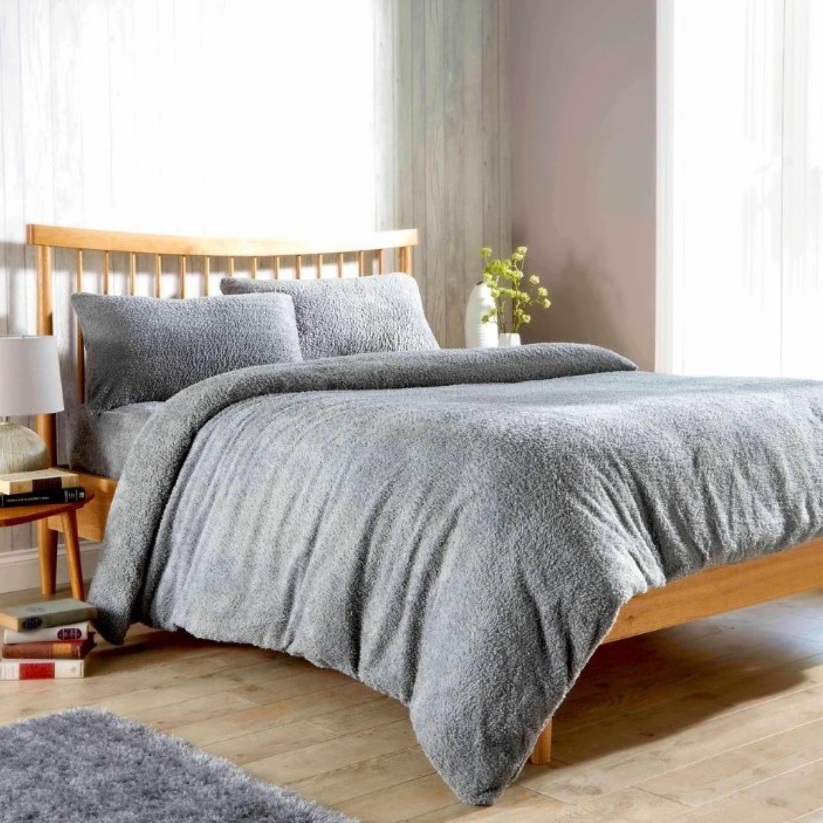New Edge Blinds Original Teddy Grey Duvet Set - Super King