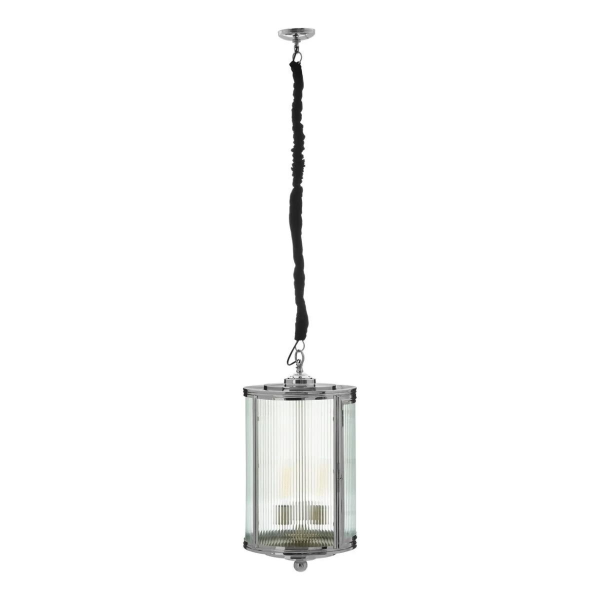 Orsina Calina Large Glass Pendant Light - Silver