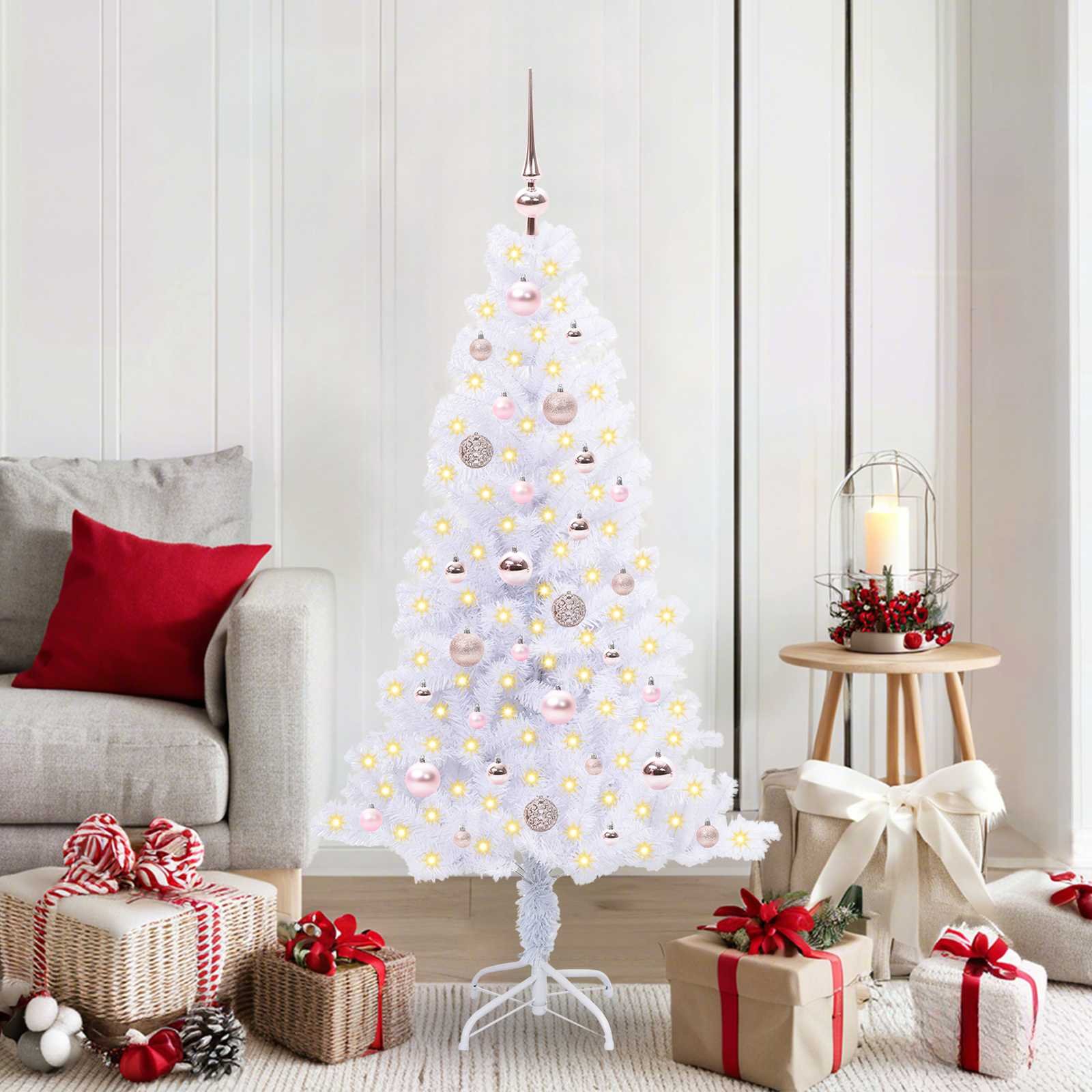 Walplus 150 LED Fairy Lights Artificial Christmas Tree - White - 150 cm