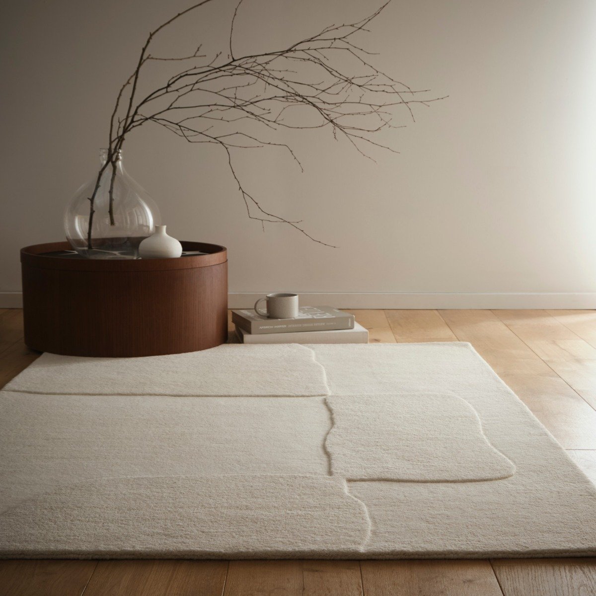 Mega Flooring White Modern Abstract Rug - 160 x 230cm
