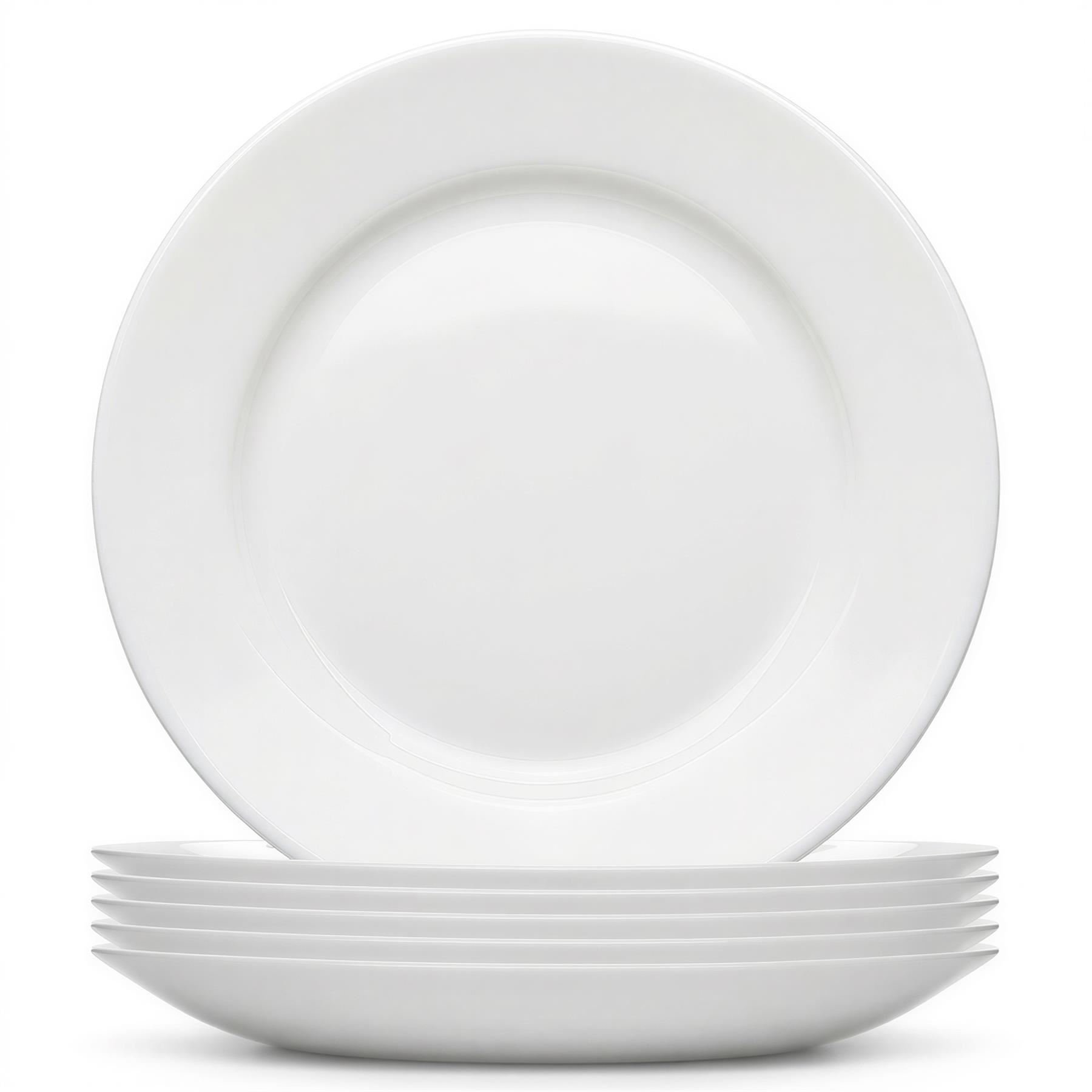 Argon Tableware Round Opalware Dinner Plates - Pack of 6