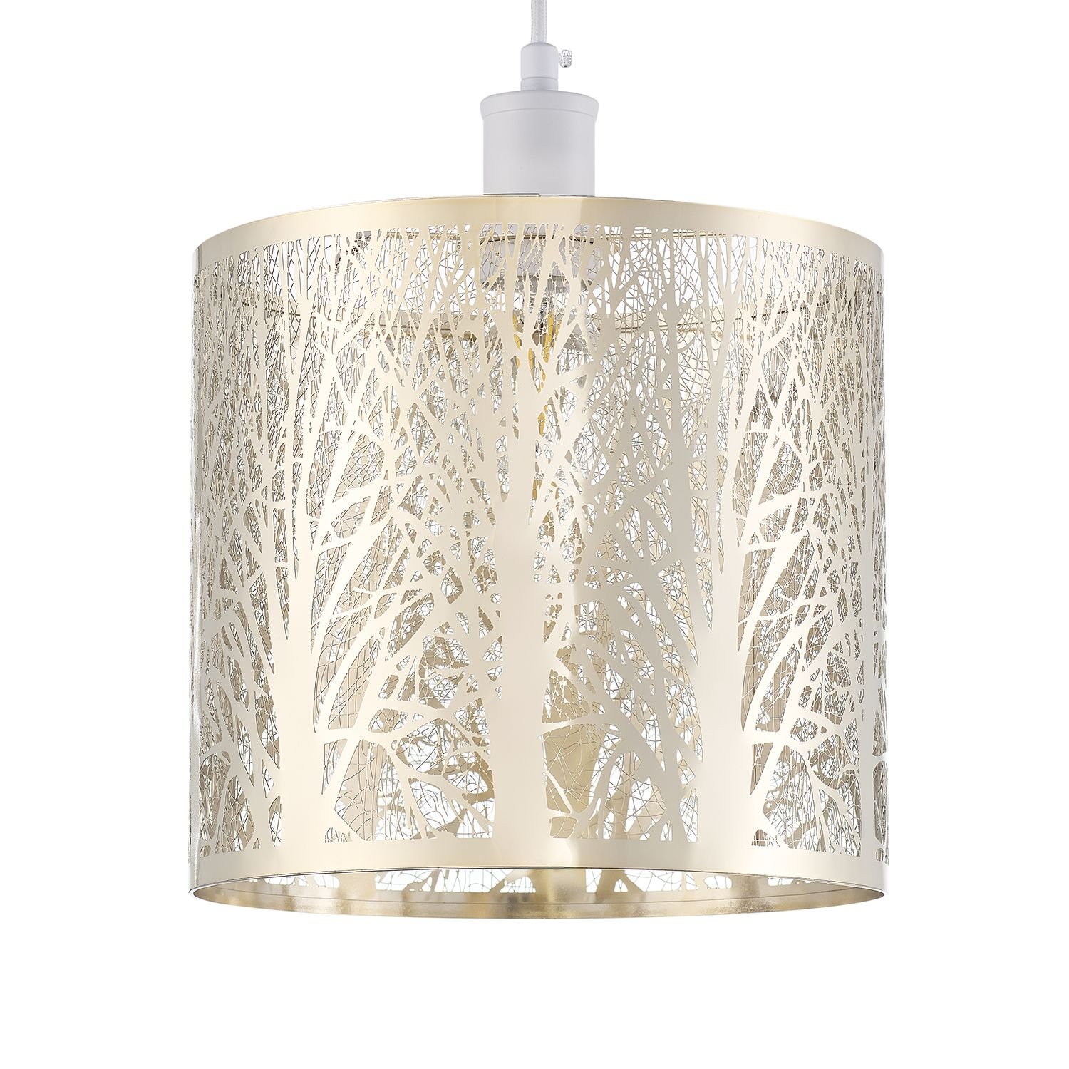 Happy Homewares Gold Metal Forest Pendant Shade - 23cm