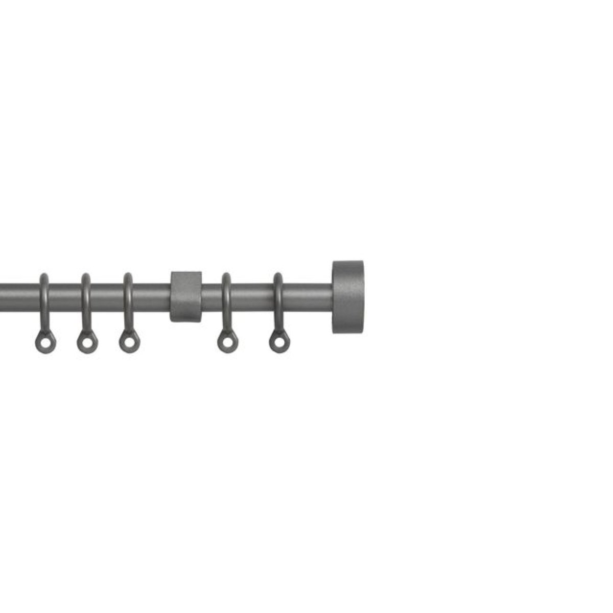 New Edge Blinds 13-16mm Silver Extendable Stud Curtain Pole - 150cm - 280cm