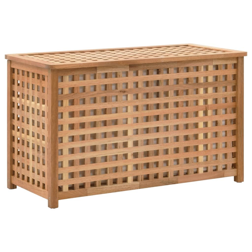 Walplus Wood Laundry Chest - Natural - 77.5 x 37.5 x 46.5 cm