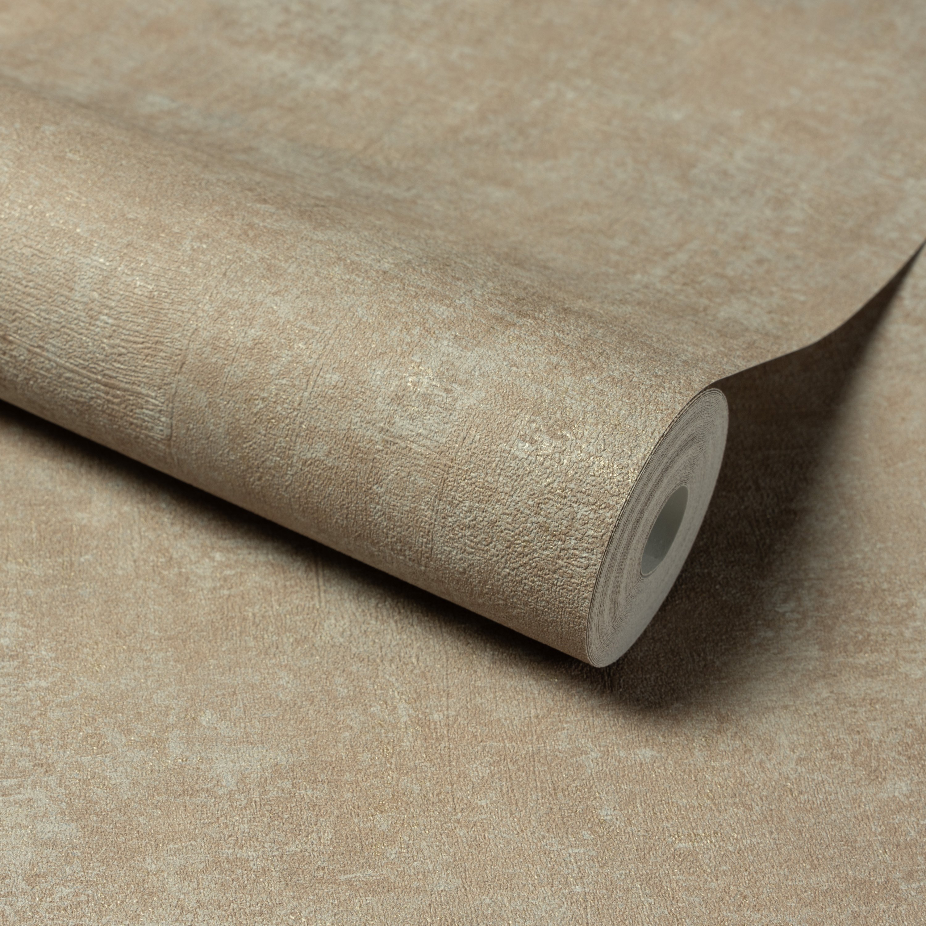 Grandeco Trenato Rustic Plaster Effect Textured Wallpaper - Brown