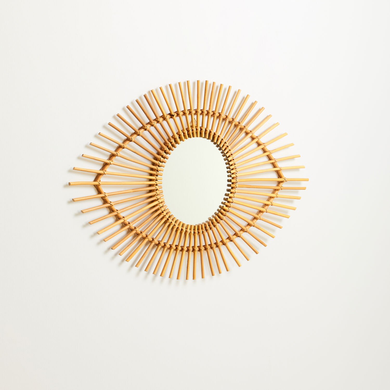 Orsina Mataram Rattan Eye Shape Wall Mirror - Natural