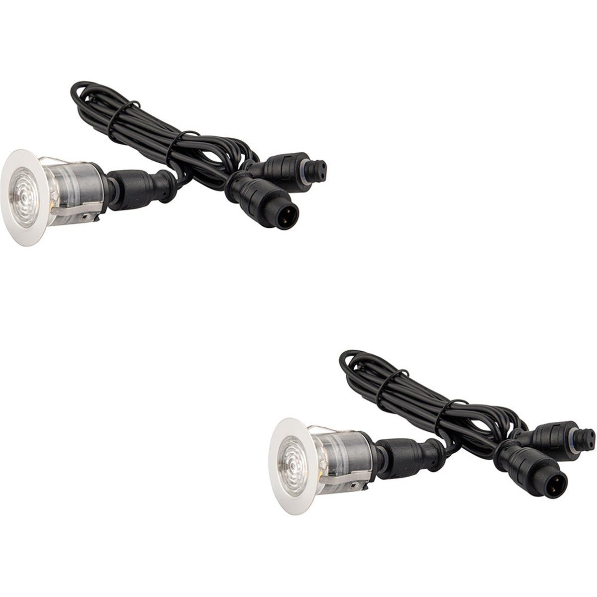 Loops Direct Pack of 2 Ikonpro 3.5cm Recessed LED Decking Modules - Polished