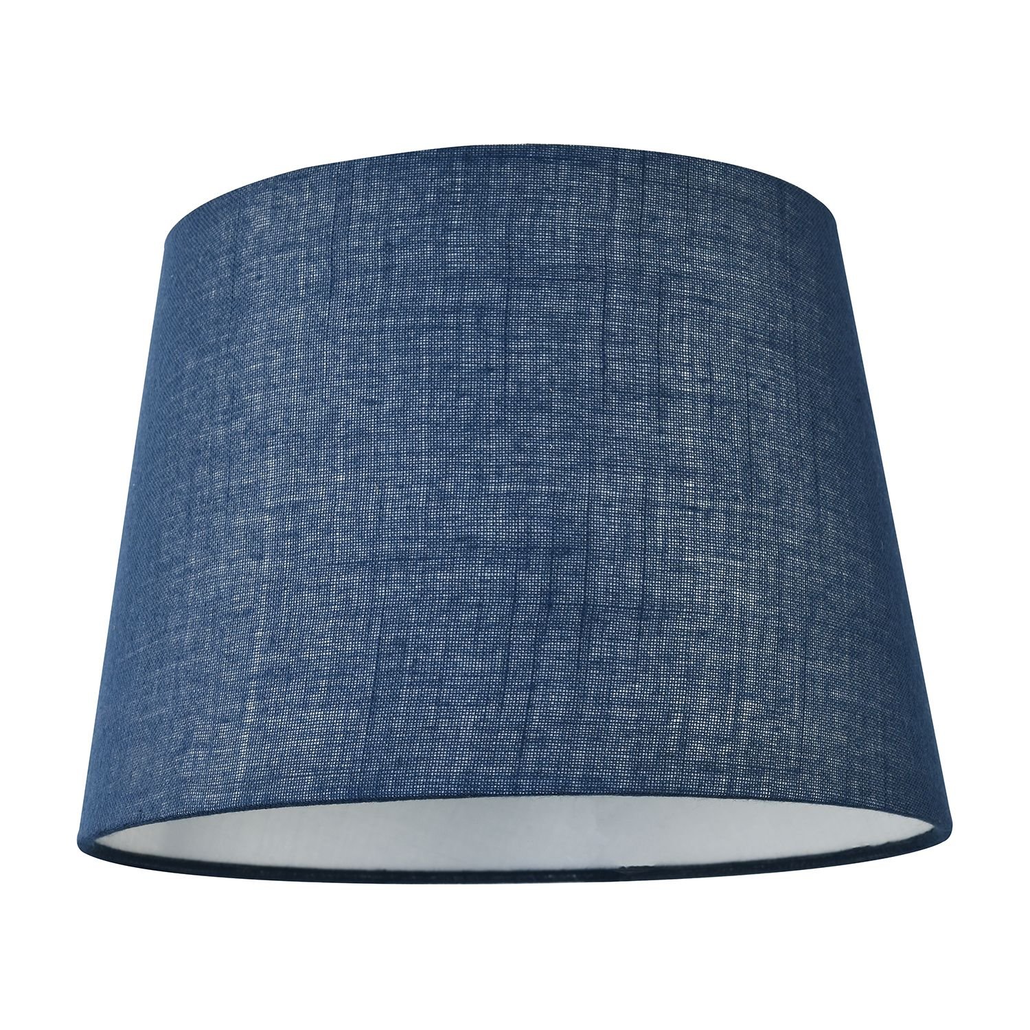 Happy Homewares Denim Effect Navy Midnight Blue Linen Fabric Lampshade - 25cm