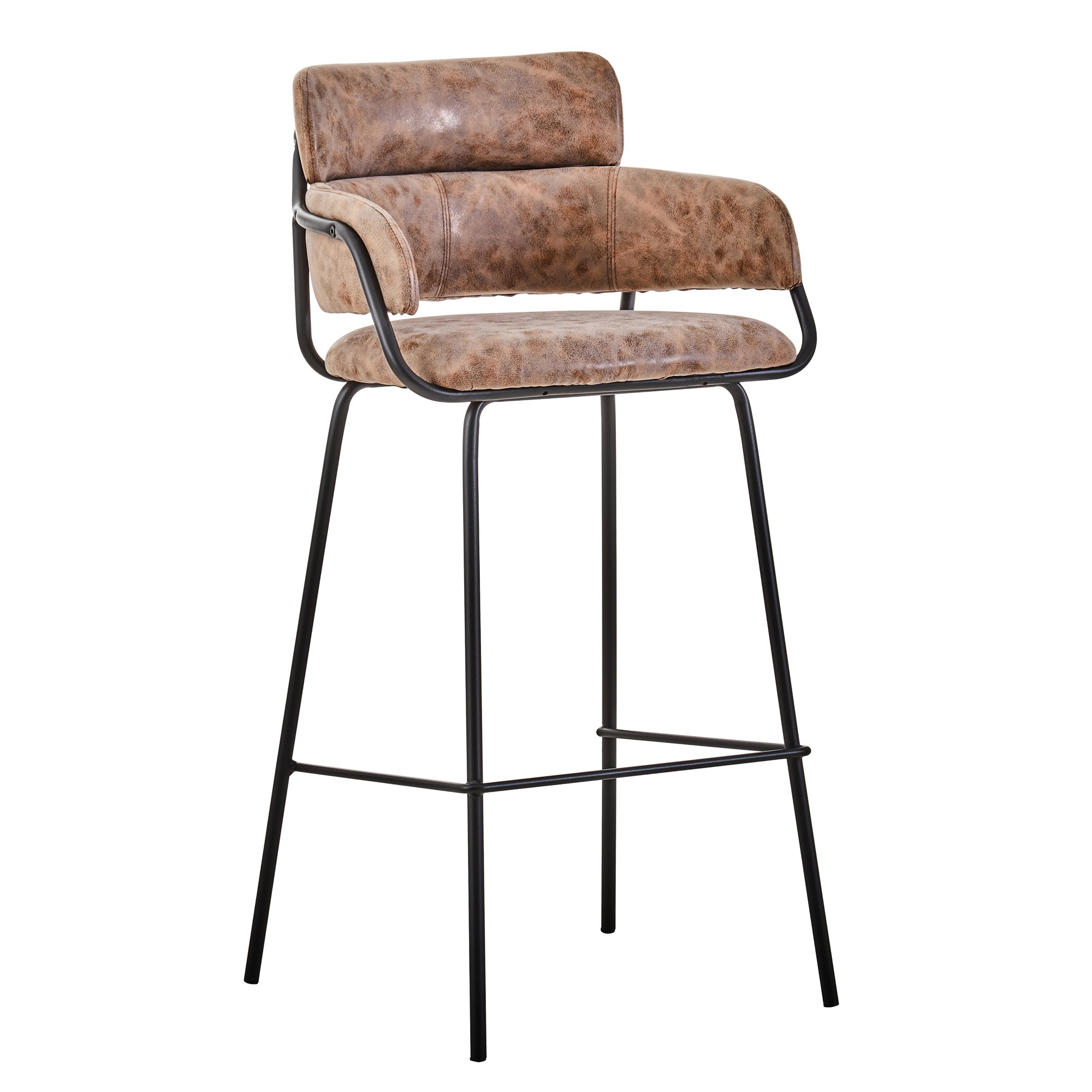 Orsina Tamzin Faux Leather Bar Chair – Brown