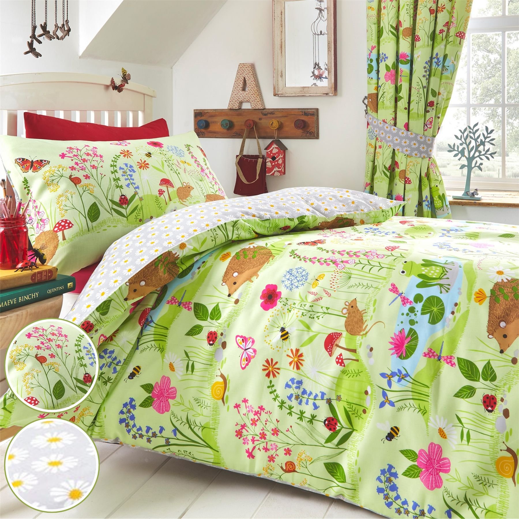 Portfolio Home Bluebell Woods Duvet Cover Set - Double - Green