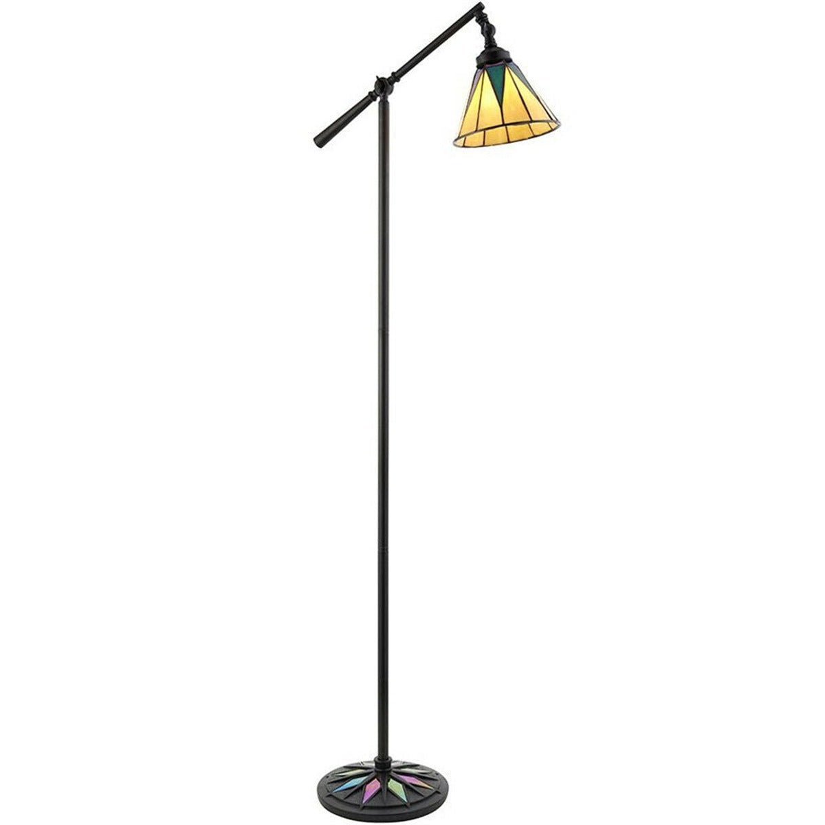Loops Direct Dark Star Floor Lamp - Dark Bronze and Stained Glass