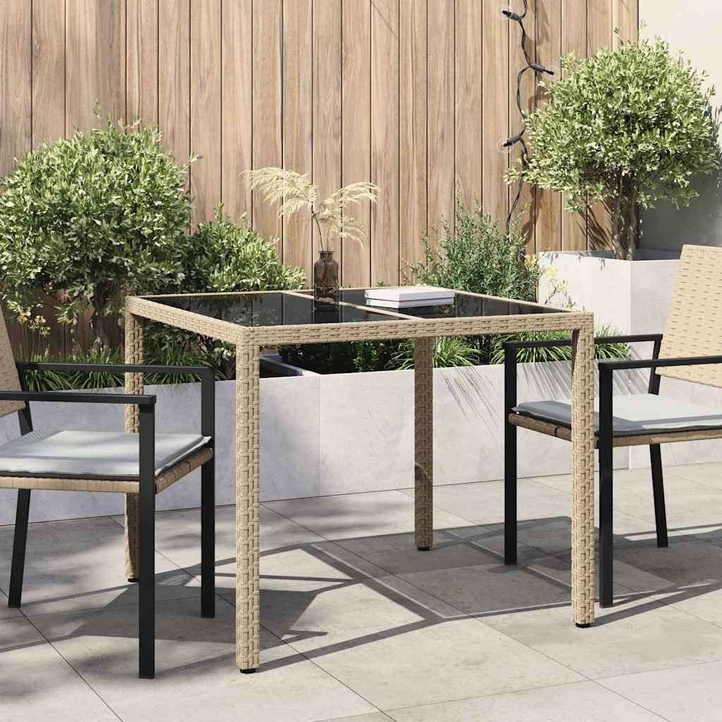 Walplus Garden Table - Beige - 90 x 90 x 75 cm