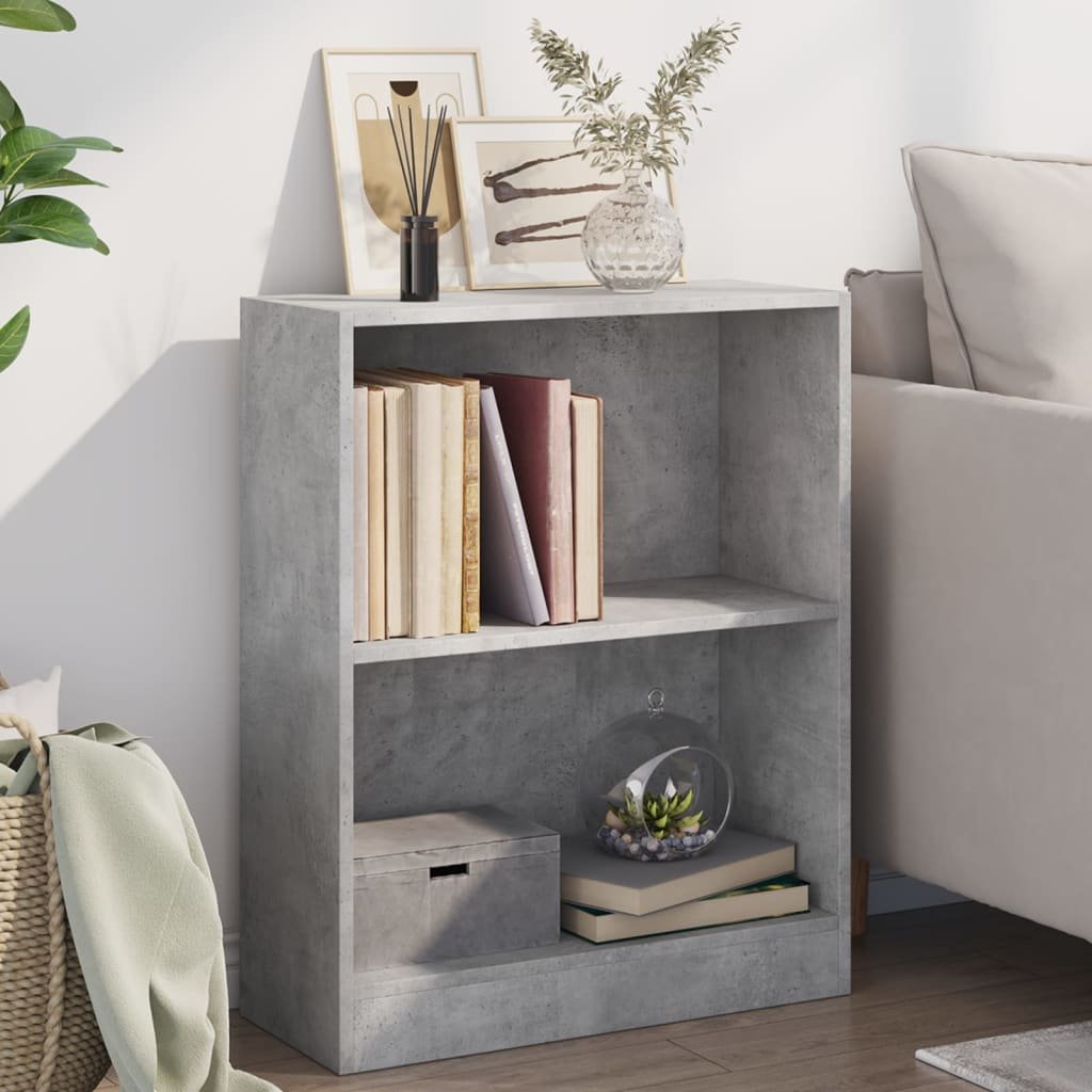 Walplus Engineered Wood Bookshelf - Stone Grey - 60 x 24 x 76 cm