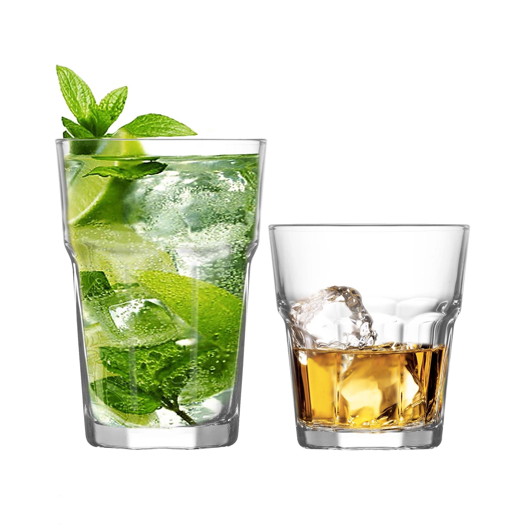 LAV 12 Piece Aras Glassware Set - Clear