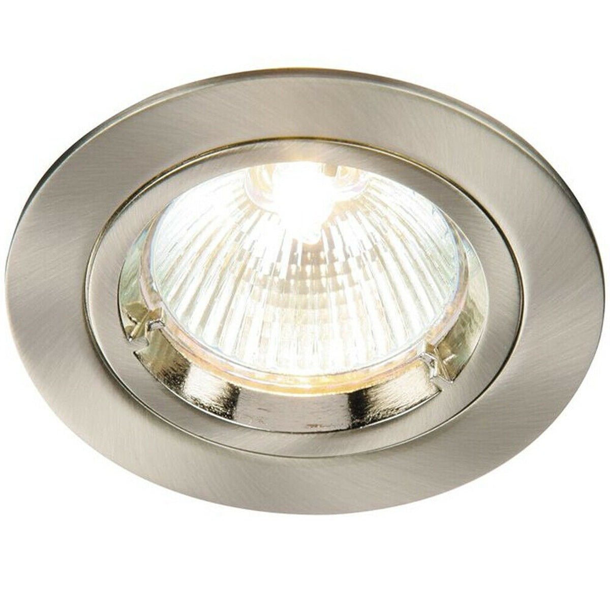 Loops Direct Die Cast Aluminium Fixed Recess Ceiling Downlight - Satin Nickel
