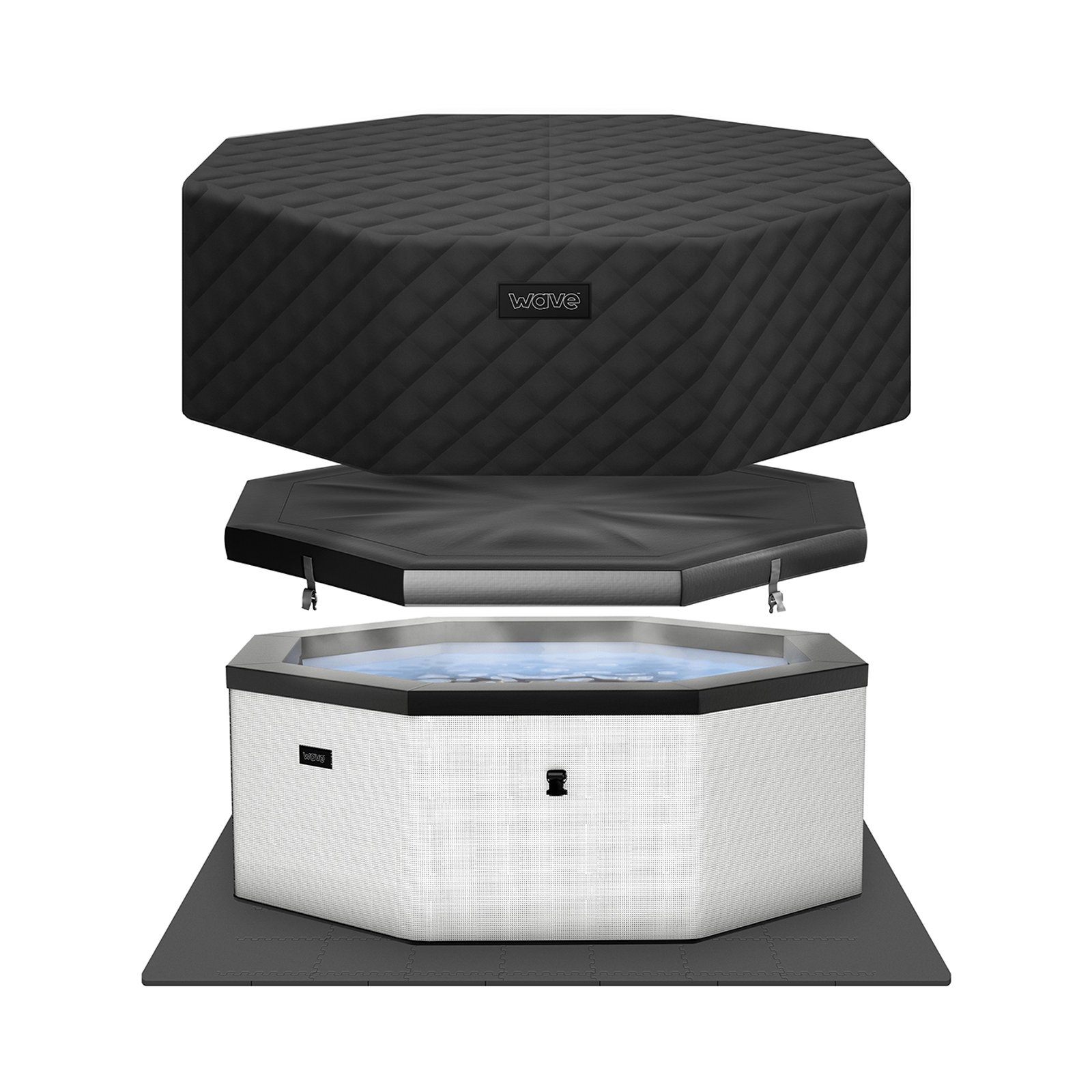 Wave Como 6-Person Eco Foam Hot Tub with EnergySave Bundle - Pebble White