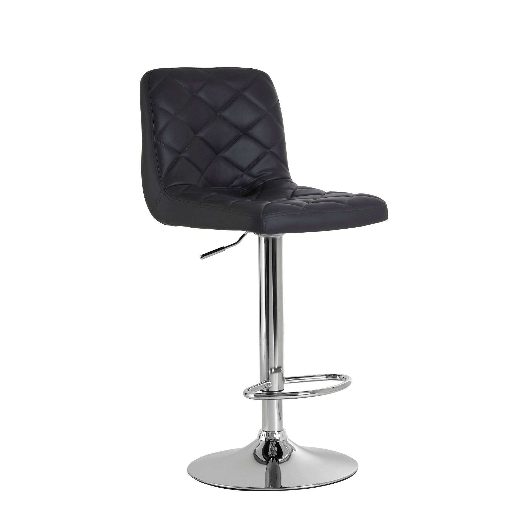 Orsina Tara Faux Leather Adjustable Bar Chair – Grey & Chrome