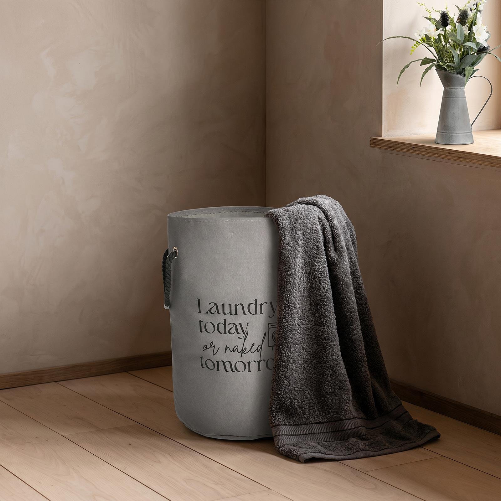 OHS Slogan Laundry Hamper - Grey