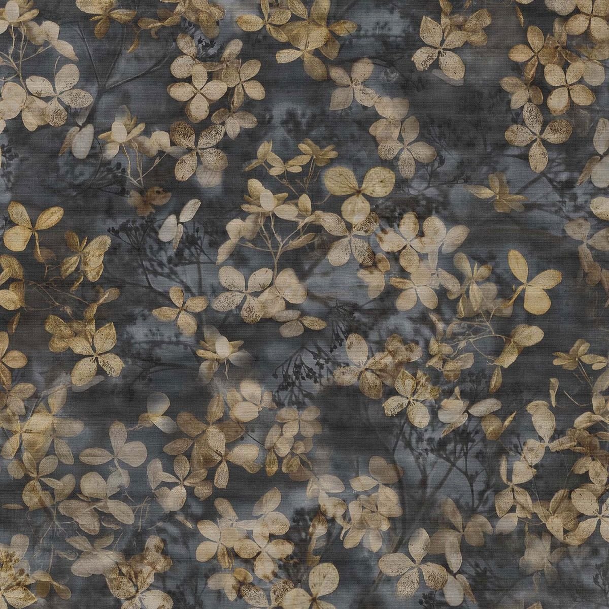 Erismann Play Of Light Blossom Vinyl Textured Wallpaper - Charcoal
