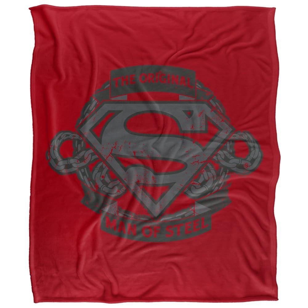 Superman Man Of Steel Ball Of Chains Fathers Day Blanket - 147cm x 91cm
