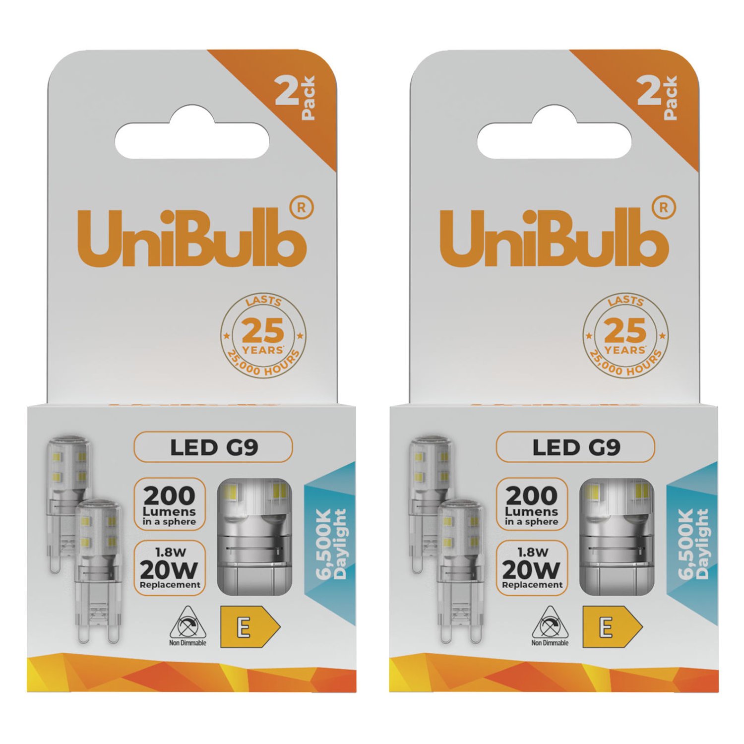 UniBulb 1.8W LED Daylight Capsule G9 Light Bulb - Pack of 4
