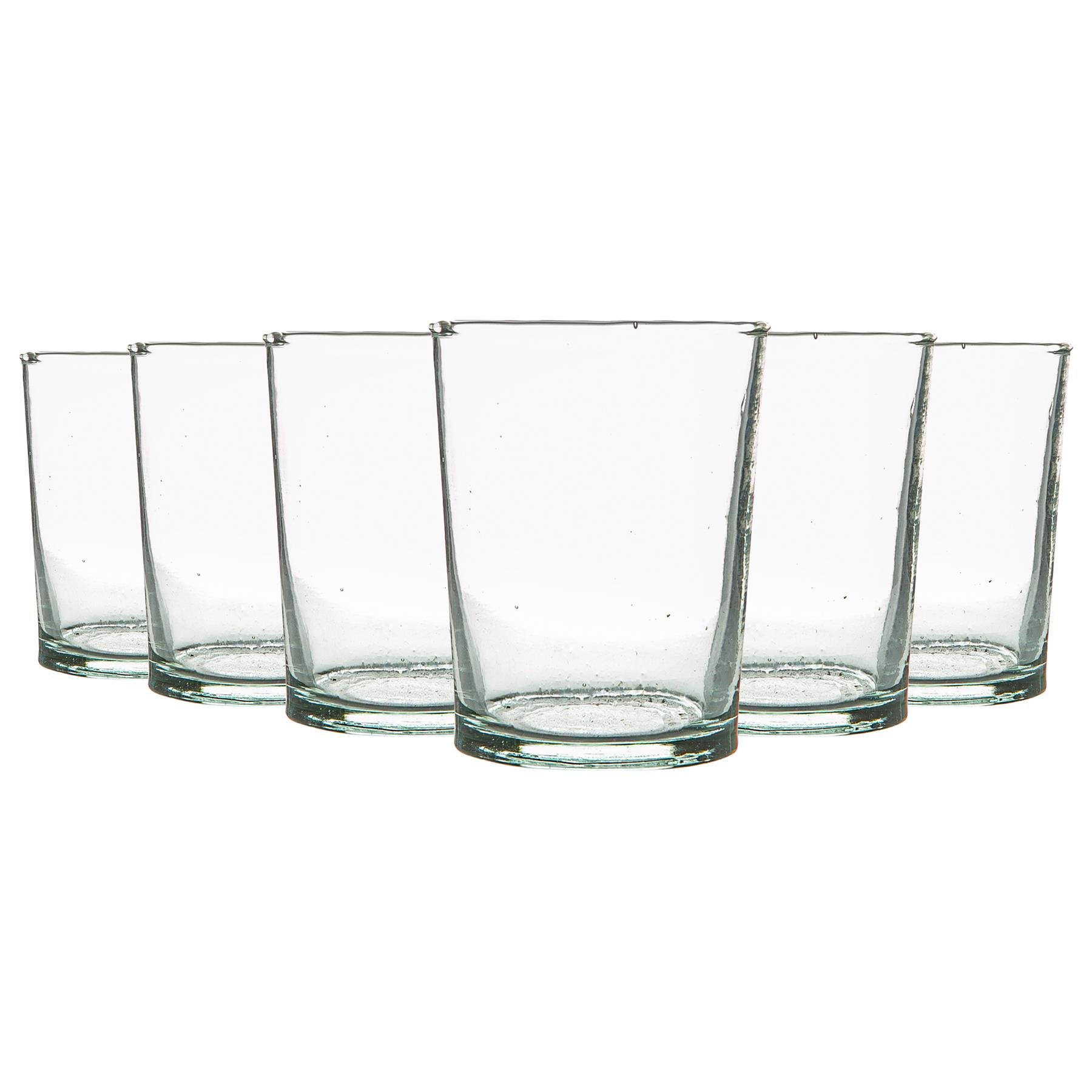 Nicola Spring Meknes Recycled Glass Tumblers - Clear - Pack of 6