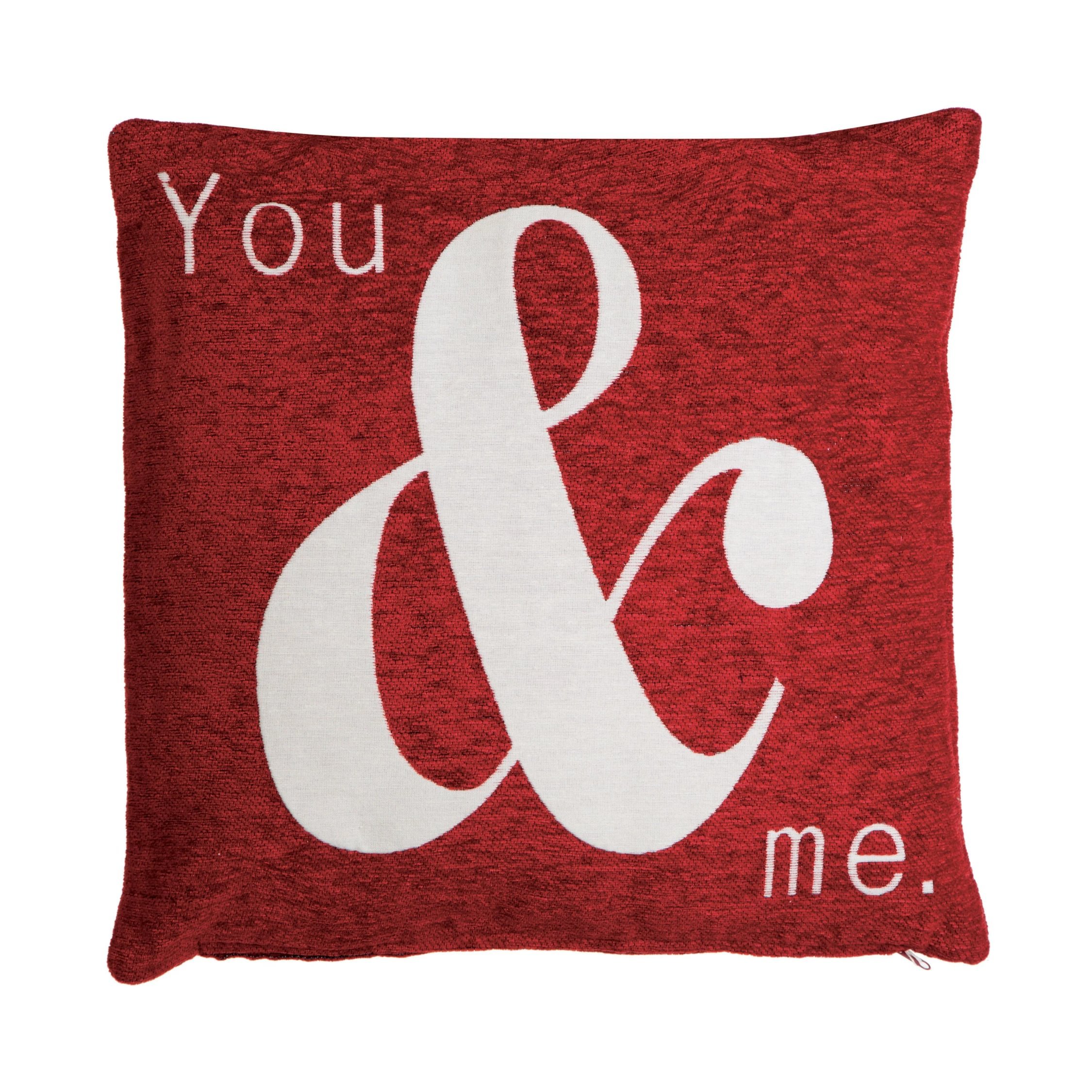 Orsina Words You & Me Square Cushion – Red