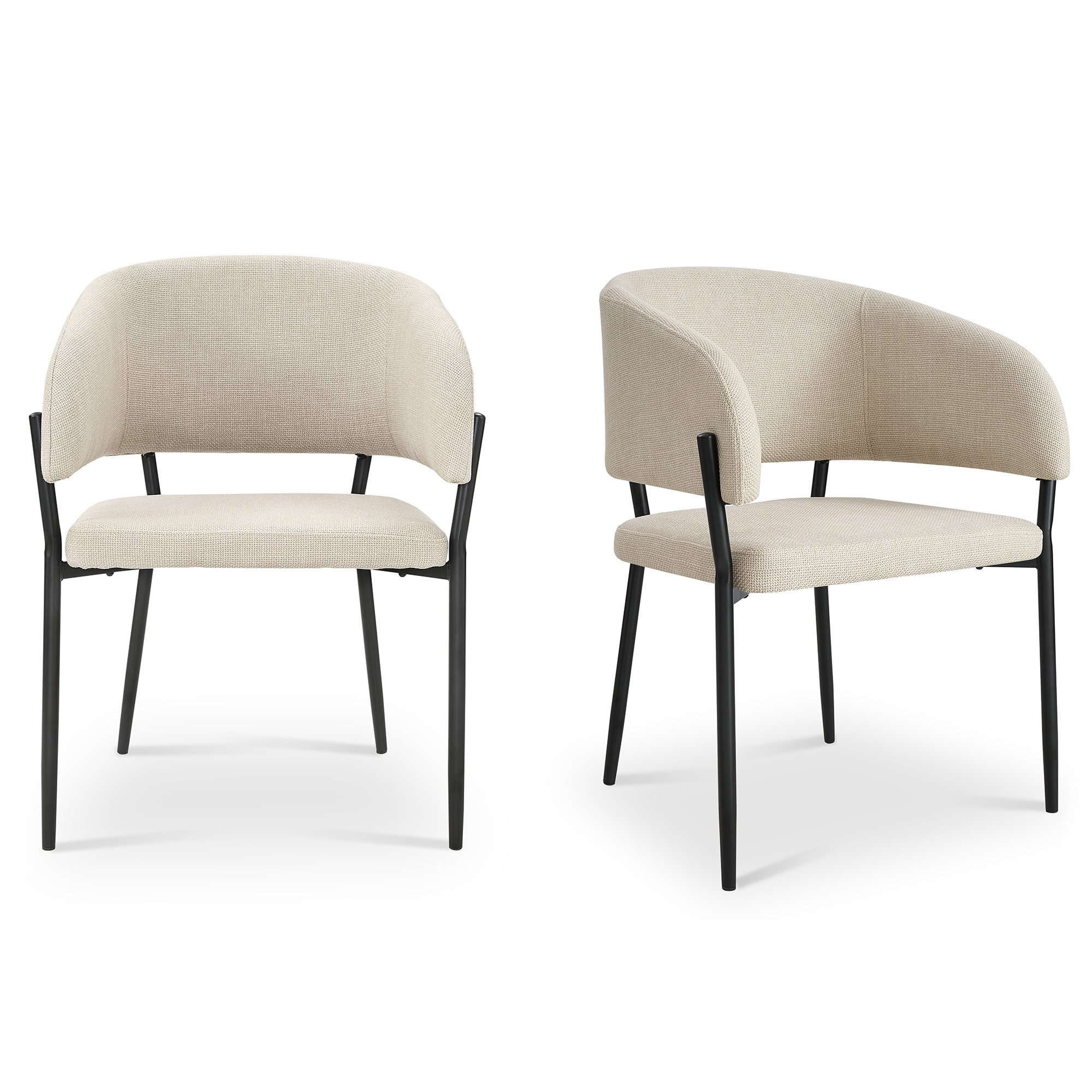 Vonhaus Oxford Dining Chairs Set of 2 - Cream