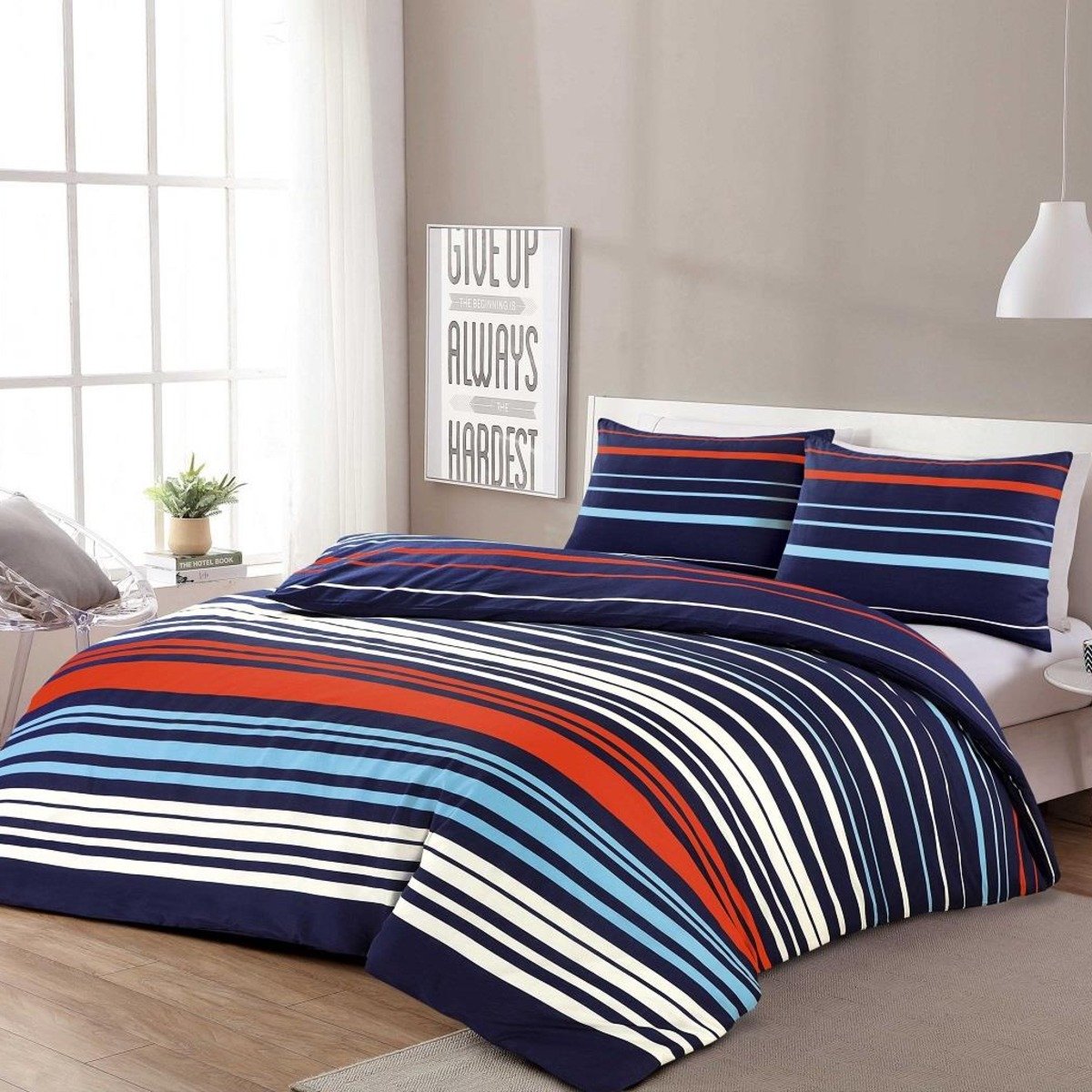 HomeSpace Direct Pedro Multicoloured Duvet Cover Set - Double