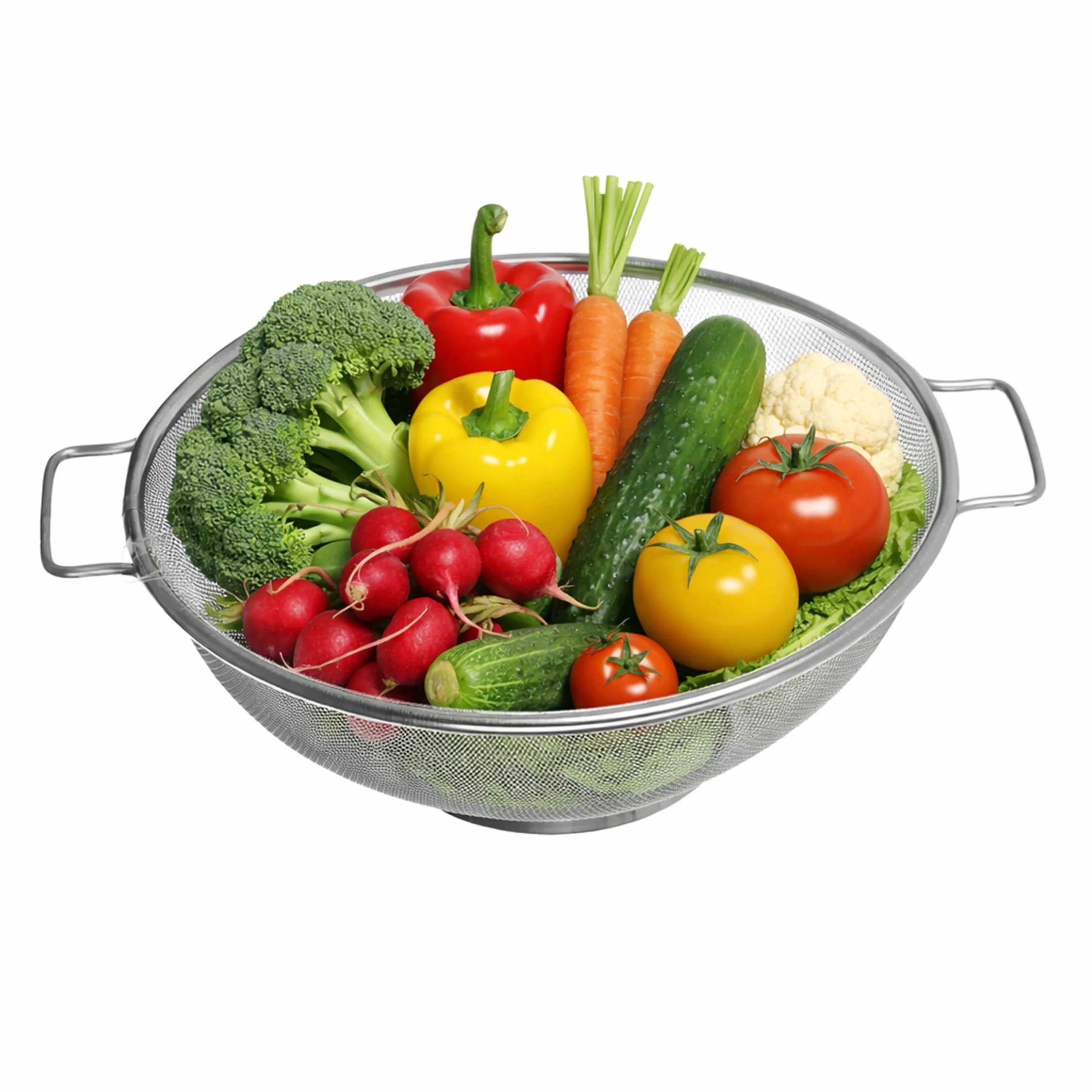 Orsina Zenigo Stainless Steel Colander with Dual Handles – Silver