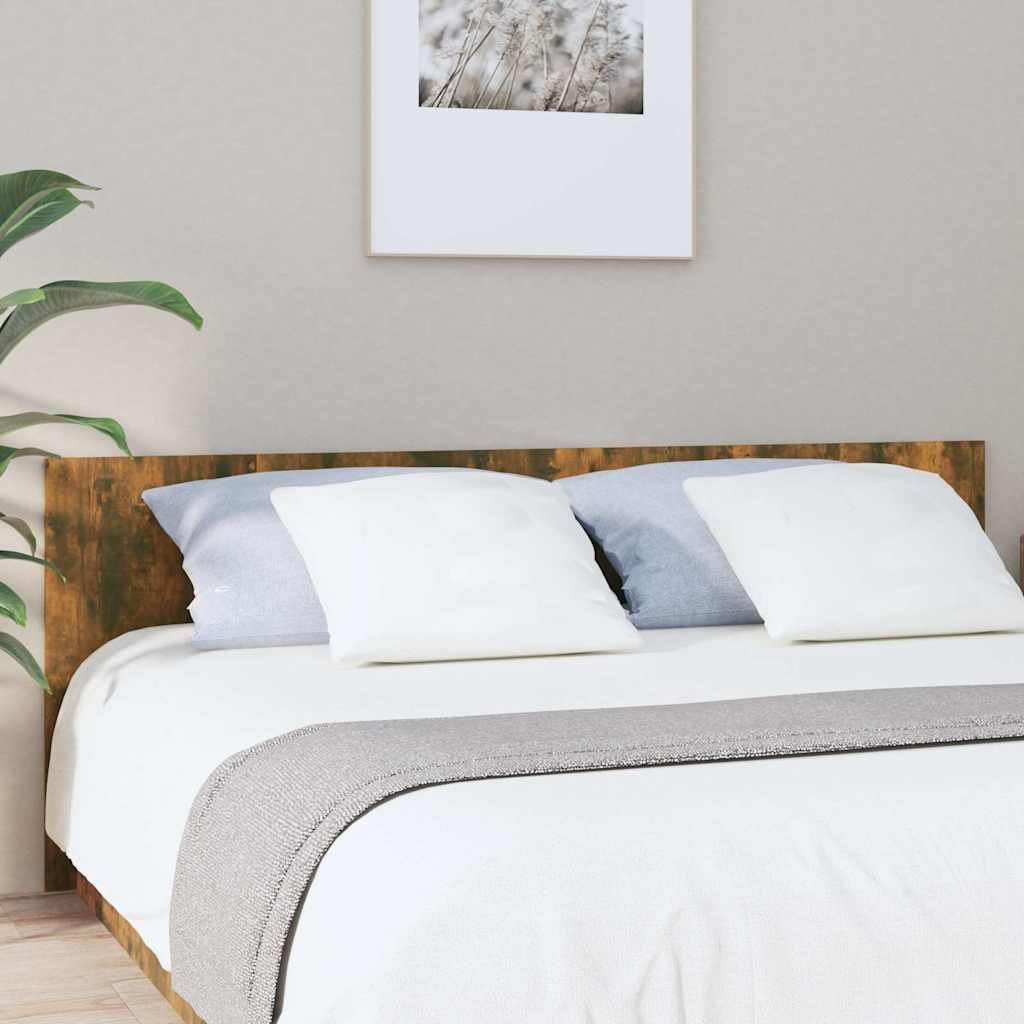 Walplus Engineered Wood Bed Headboard - Dark Oak - 200 x 1.5 x 80 cm